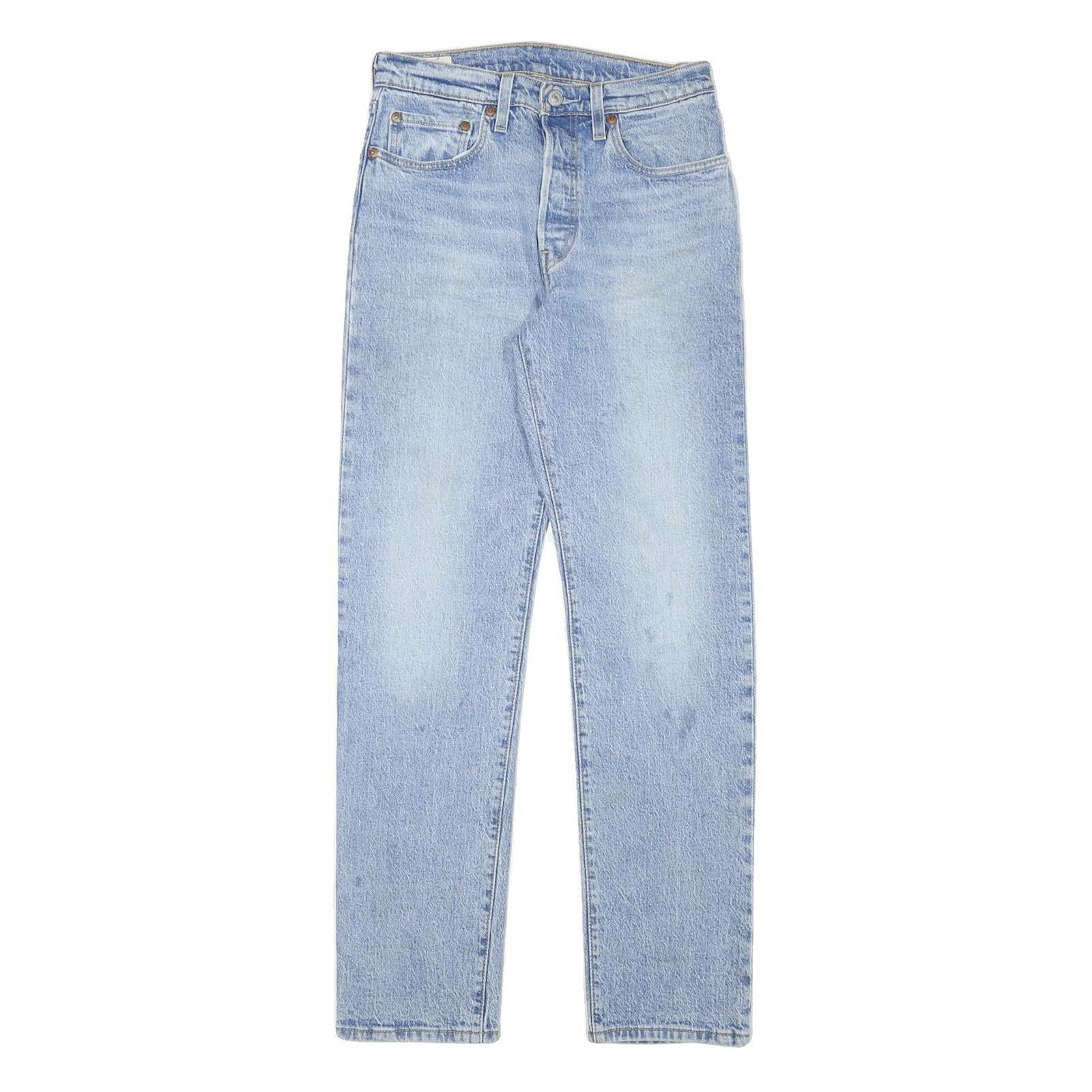 LEVI'S 501 Womens Jeans Blue Regular Straight Denim Light W26 L29 Classic Fit Refurbished - N/A refurbished available on Cerqular