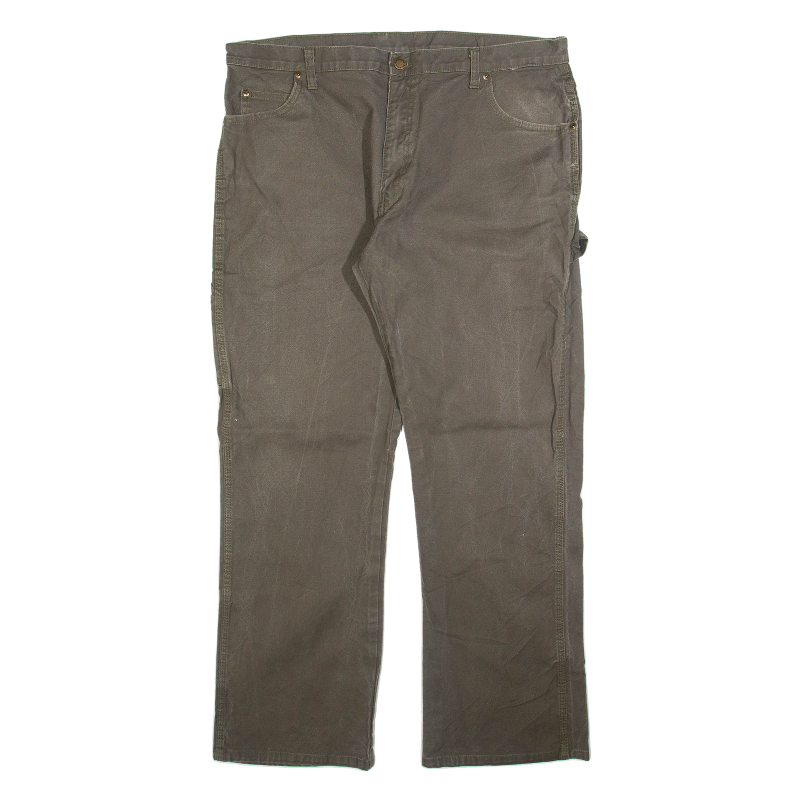 DICKIES Carpenter Mens Trousers Grey Regular Straight W38 L31 Refurbished - N/A refurbished available on Cerqular