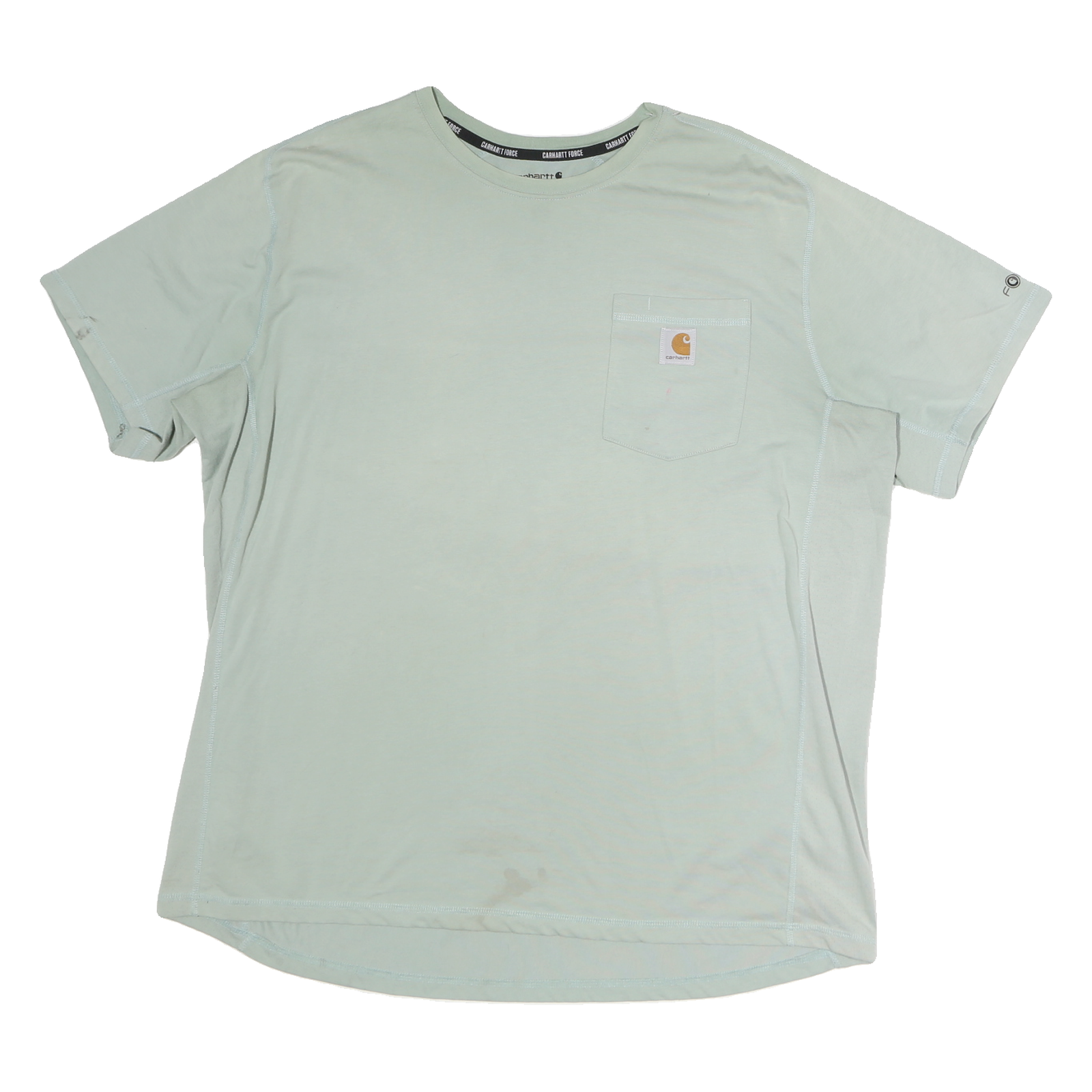 CARHARTT Womens Light Green T-Shirt XL Short Sleeve Crew Neck Casual Cotton Refurbished - N/A refurbished available on Cerqular