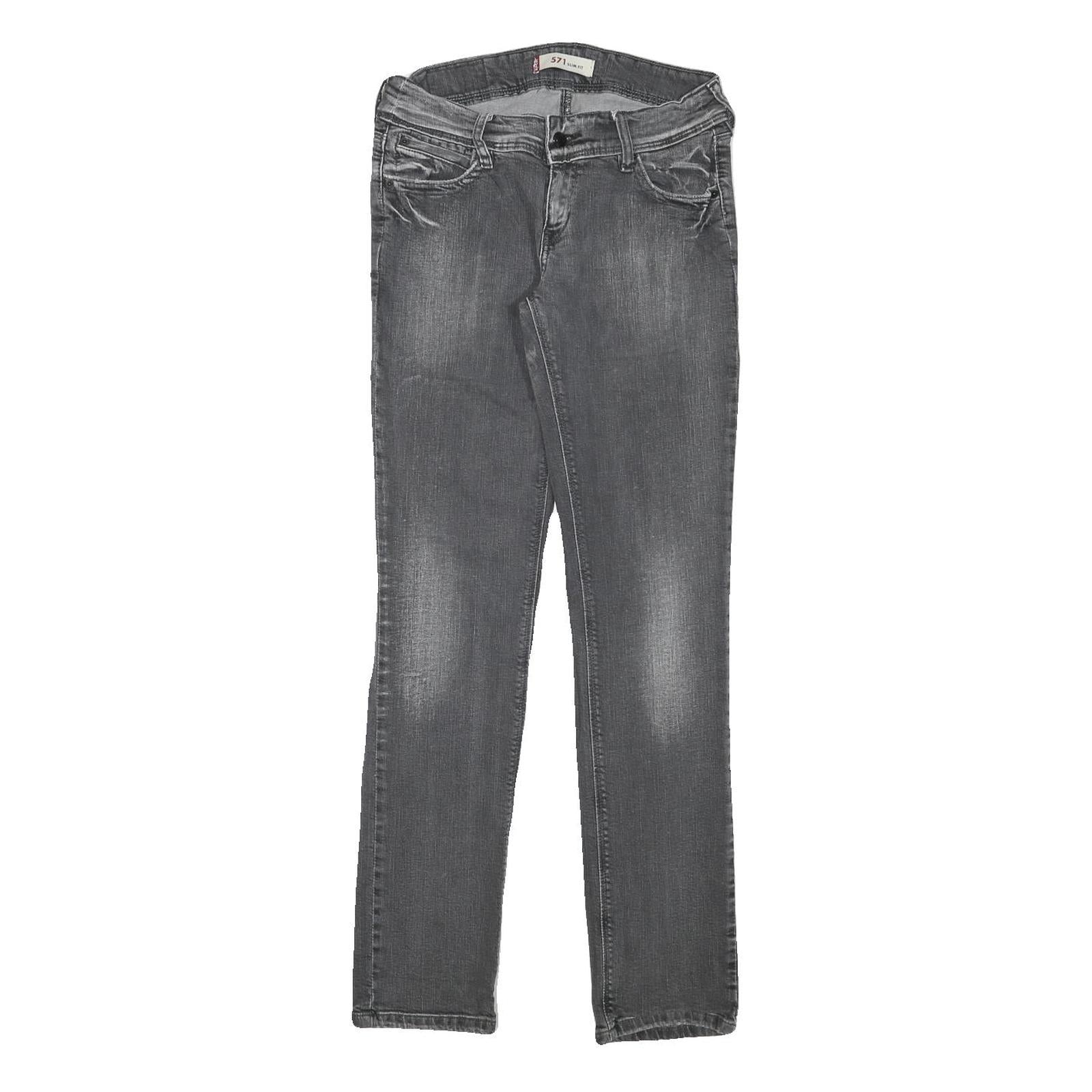 LEVI'S Womens Jeans Grey Slim Skinny Denim Medium W27 L30 Stylish Casual Refurbished - N/A refurbished available on Cerqular