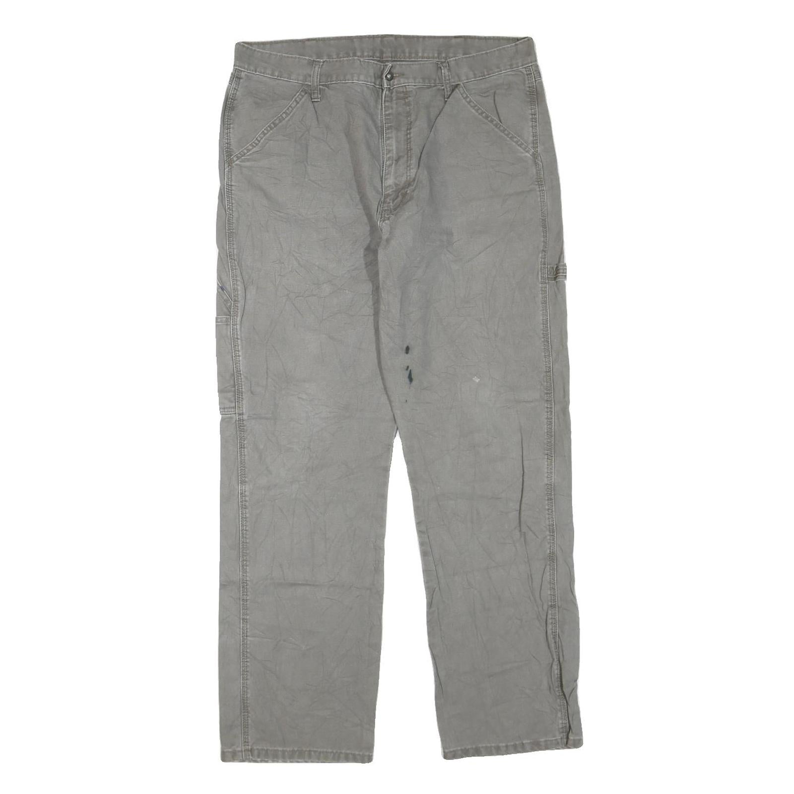 CARHARTT Womens Regular Fit Grey Jeans Cotton Blend Zip W34 L31 Workwear Durable Refurbished - N/A refurbished available on Cerqular