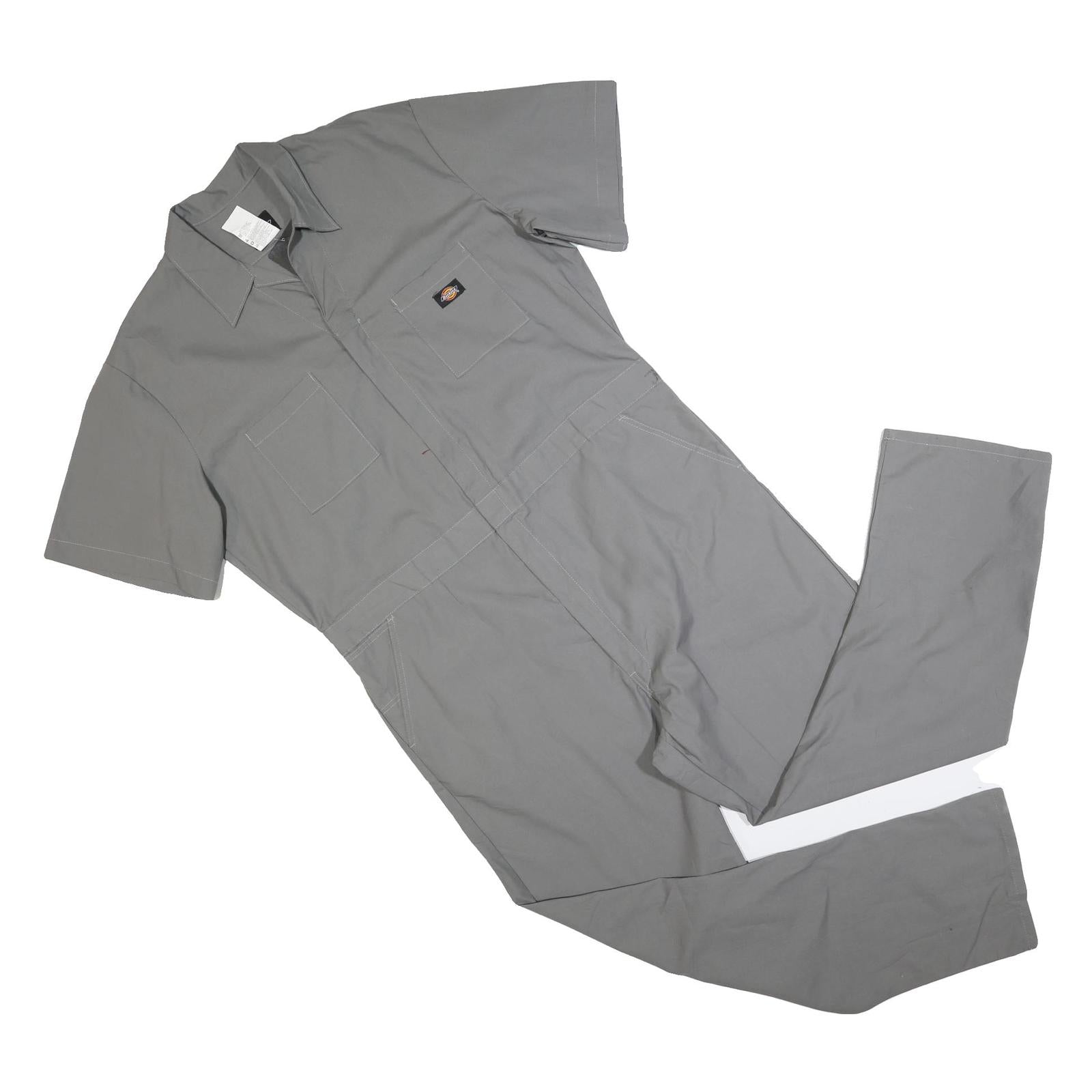 DICKIES Mens Grey Cotton Blend Dungarees Regular Fit XL W44 L32 Utility Workwear Refurbished - N/A refurbished available on Cerqular