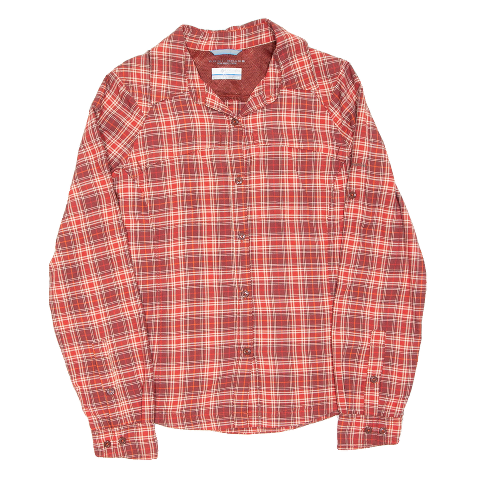 COLUMBIA Womens Shirt Red Check Long Sleeve S Refurbished - N/A refurbished available on Cerqular