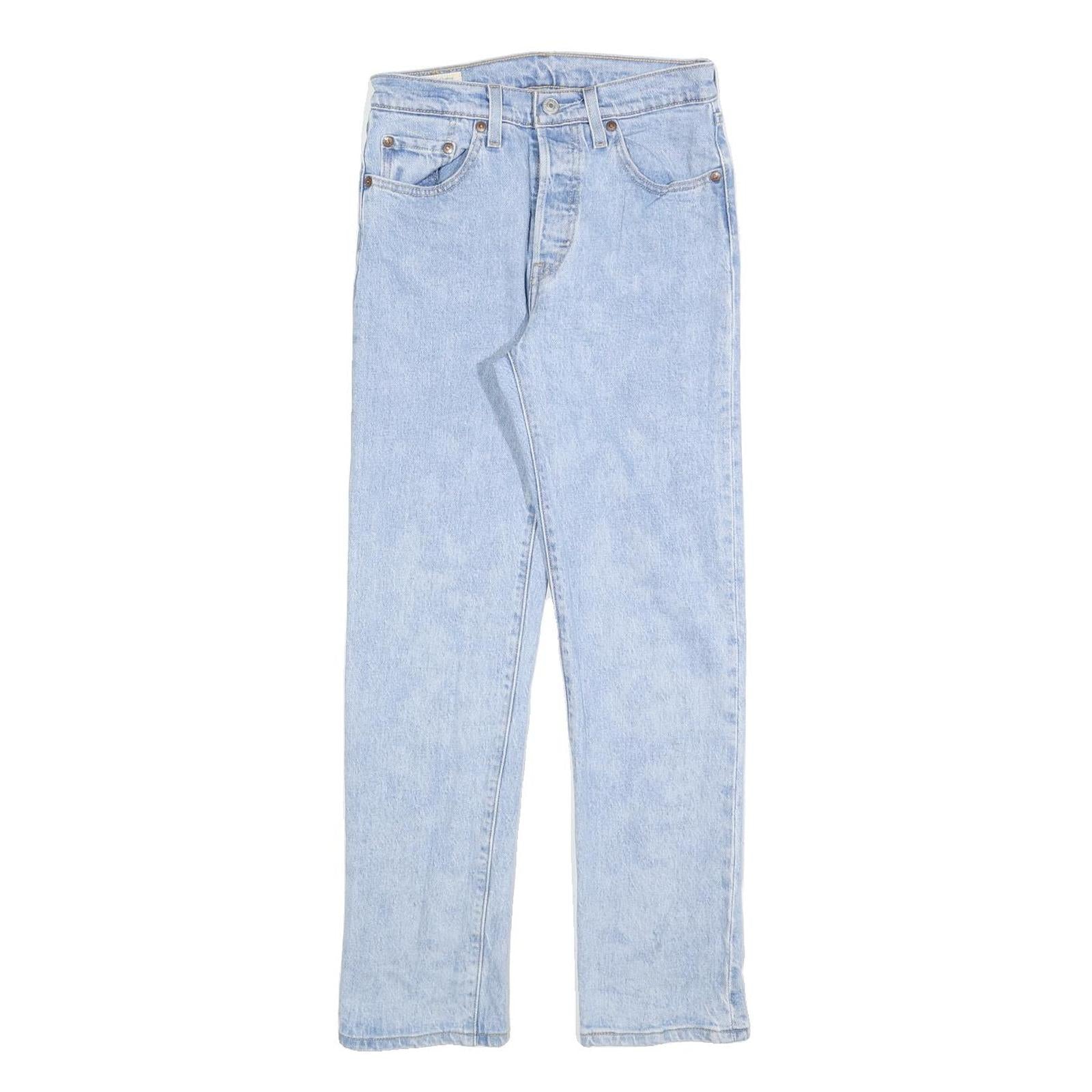 LEVI'S 501 BIG E Womens Jeans Blue Regular Straight Denim Light W25 L28 Classic Refurbished - N/A refurbished available on Cerqular