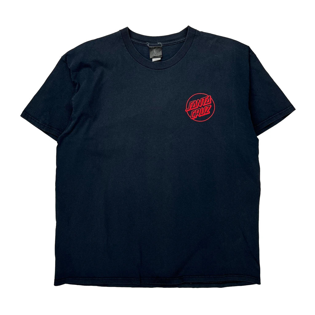 Santa Cruz T-Shirt - Large Red Cotton Refurbished - Thrifted (note: this is a term often used to describe second- refurbished available on Cerqular