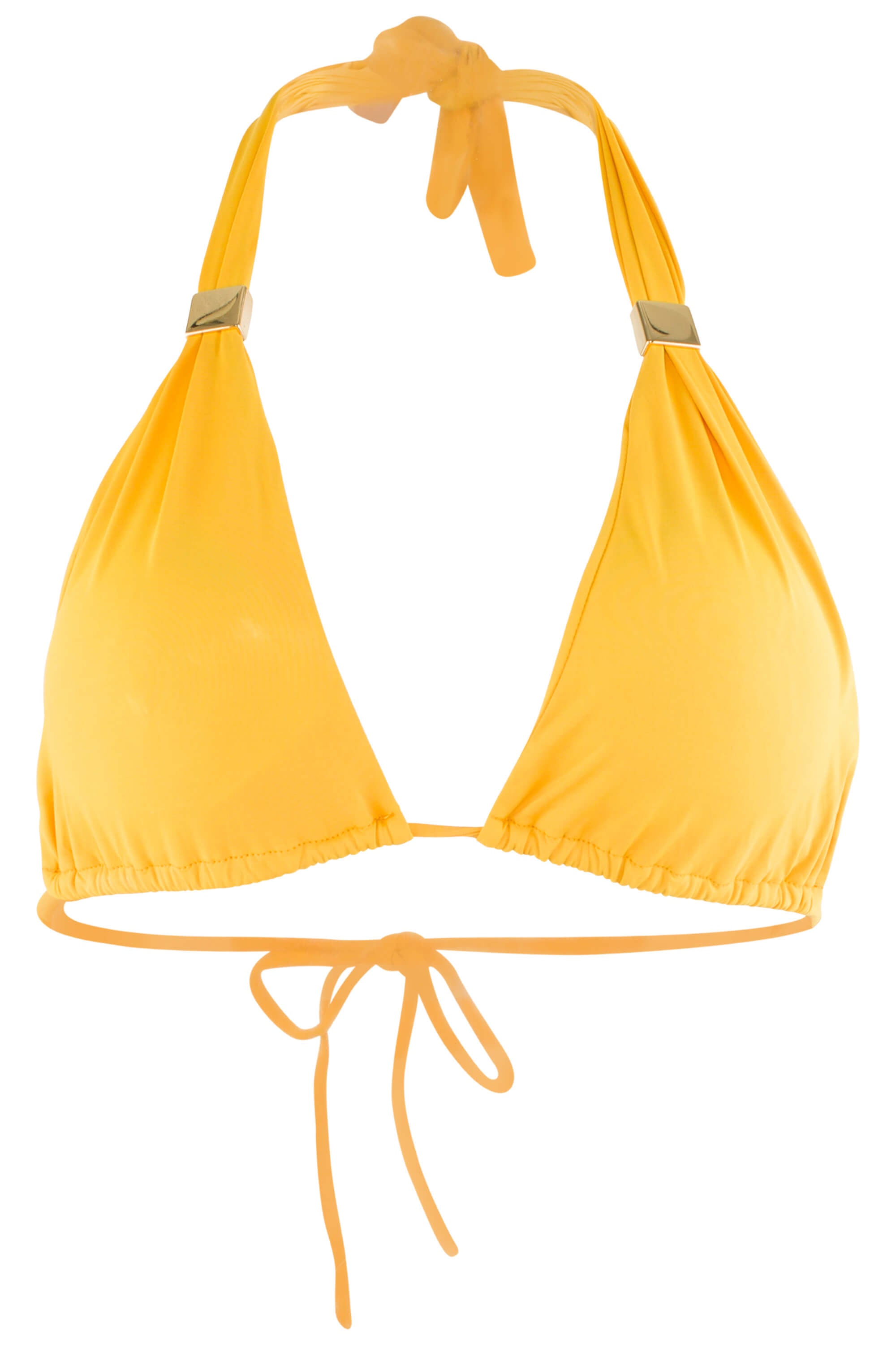 Nina Halter Bikini Top with Pads - Mustard | Size: Large Refurbished - Sauipe Swim refurbished available on Cerqular
