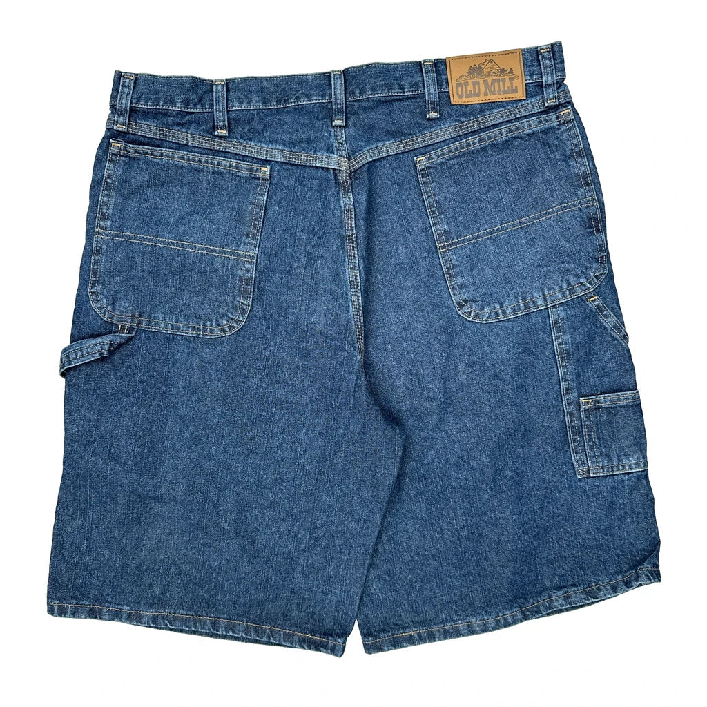 Old Mill Denim Shorts - 36W 11L Blue Cotton Refurbished - Thrifted (note: this is a term often used to describe second- refurbished available on Cerqular