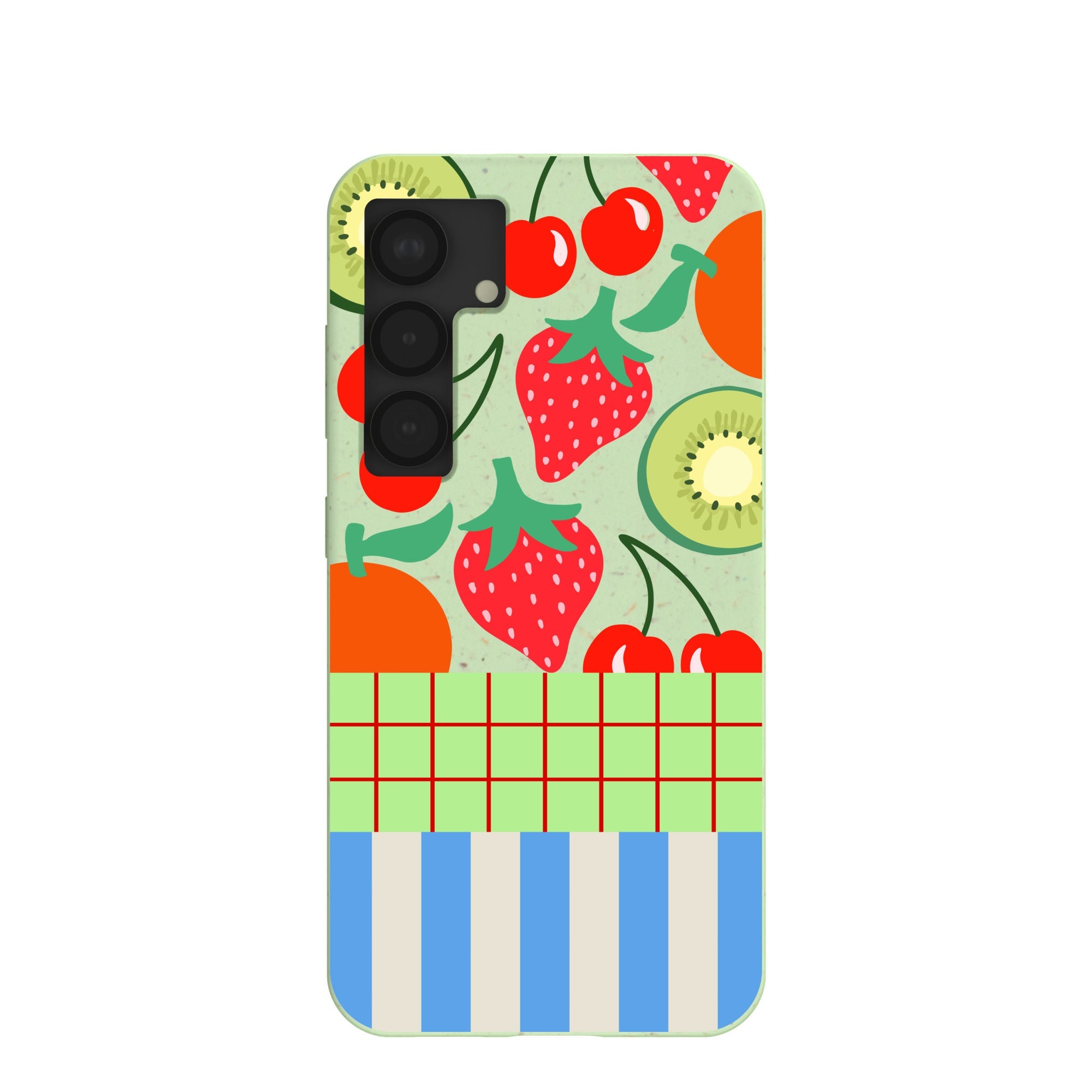 Sage Green Fresh Picnic Samsung Galaxy S25 Case Refurbished - Pela Case refurbished available on Cerqular