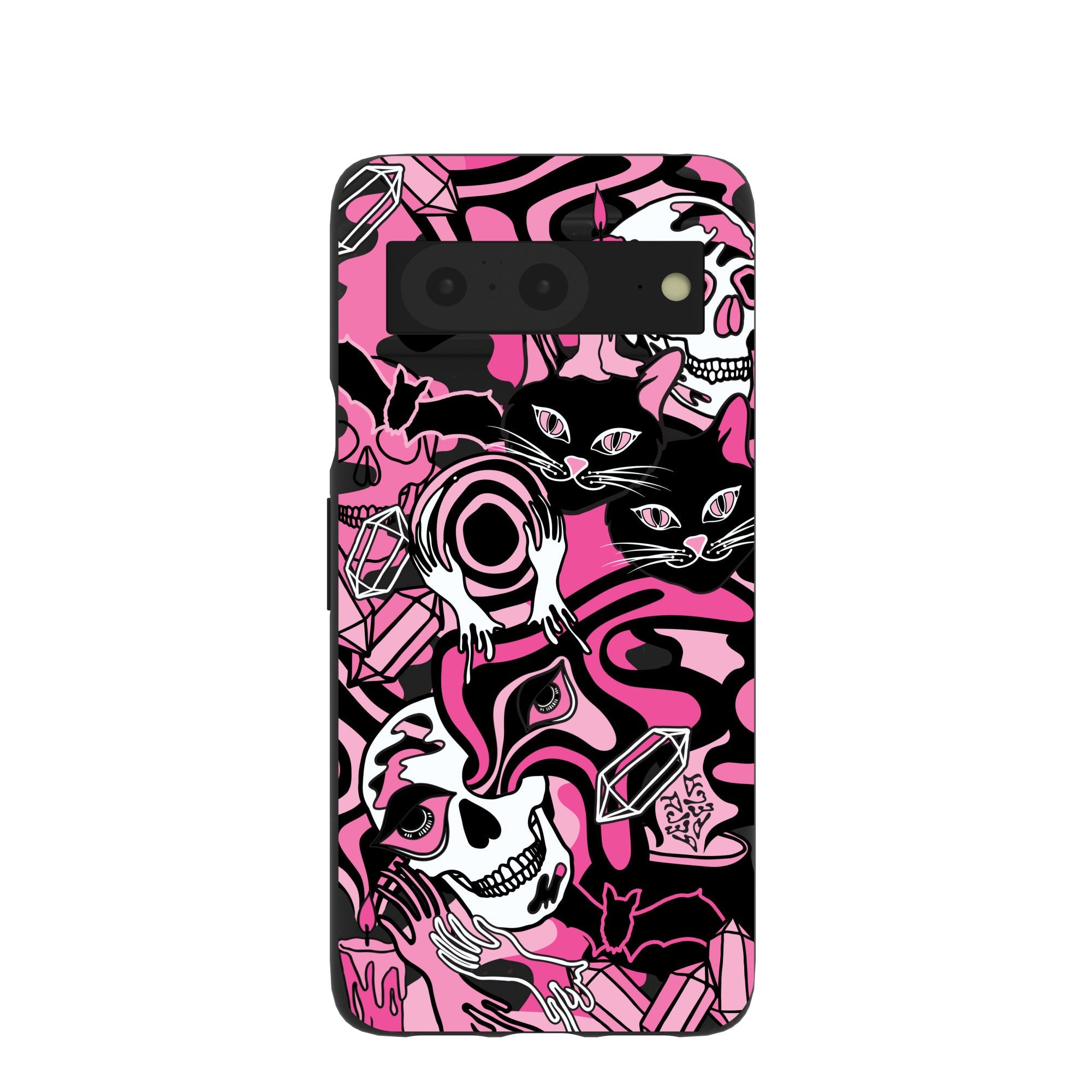 Black Spellbound Ghouls Google Pixel 8 Case Refurbished - Pela Case refurbished available on Cerqular