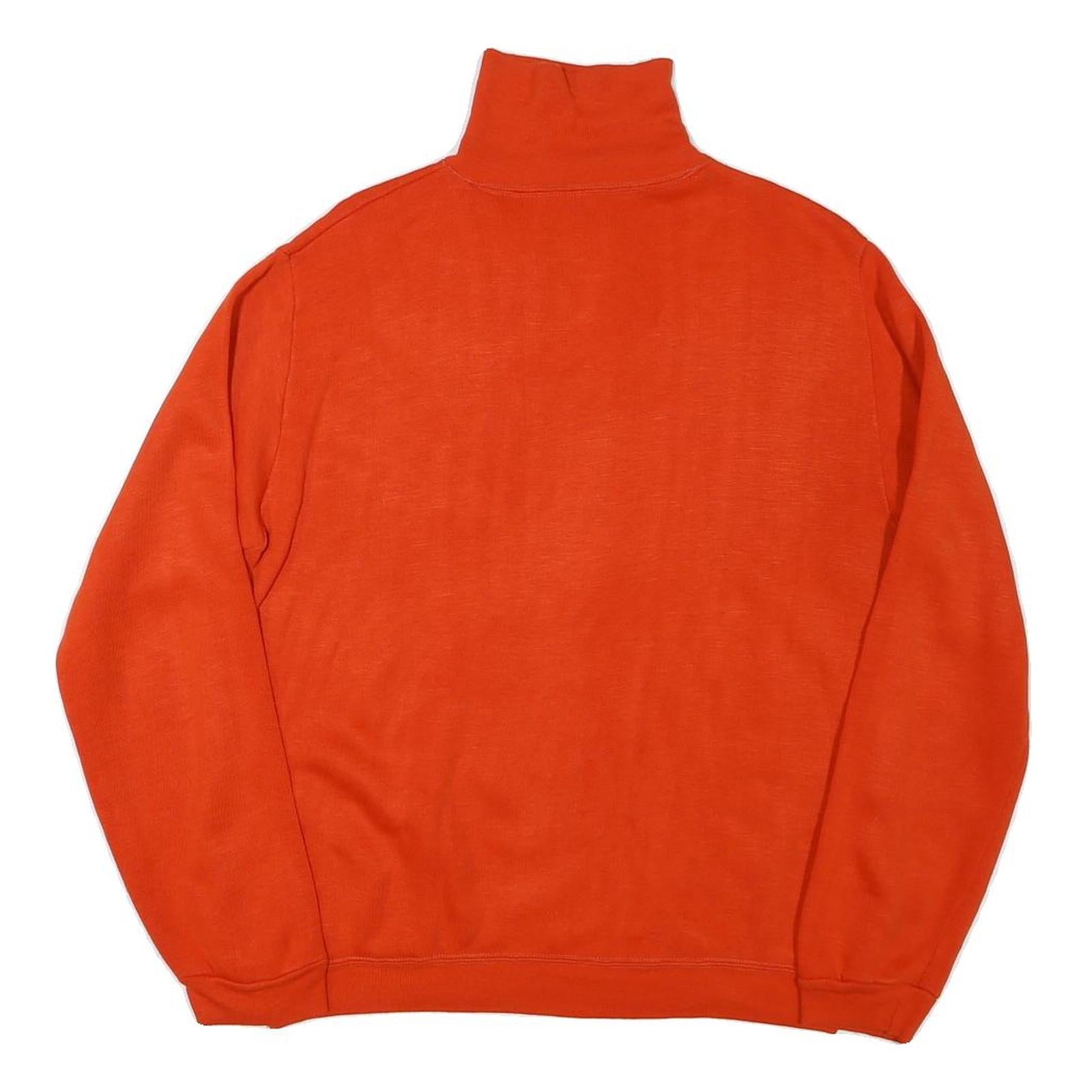 Mens Orange Sweatshirt Roll Neck S Plain Pullover Polyester Blend Casual Wear Refurbished - N/A refurbished available on Cerqular