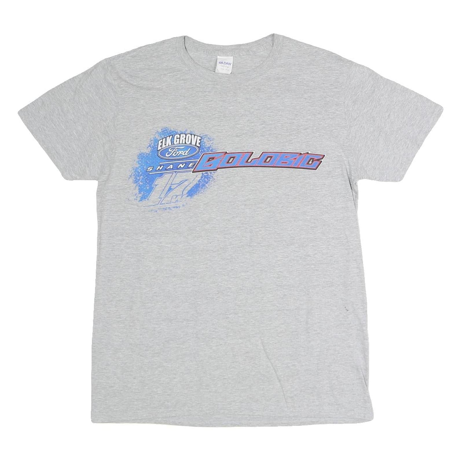 GILDAN Mens Grey Shane Golobic Graphic T-Shirt M Short Sleeve Crew Neck Racing Refurbished - N/A refurbished available on Cerqular
