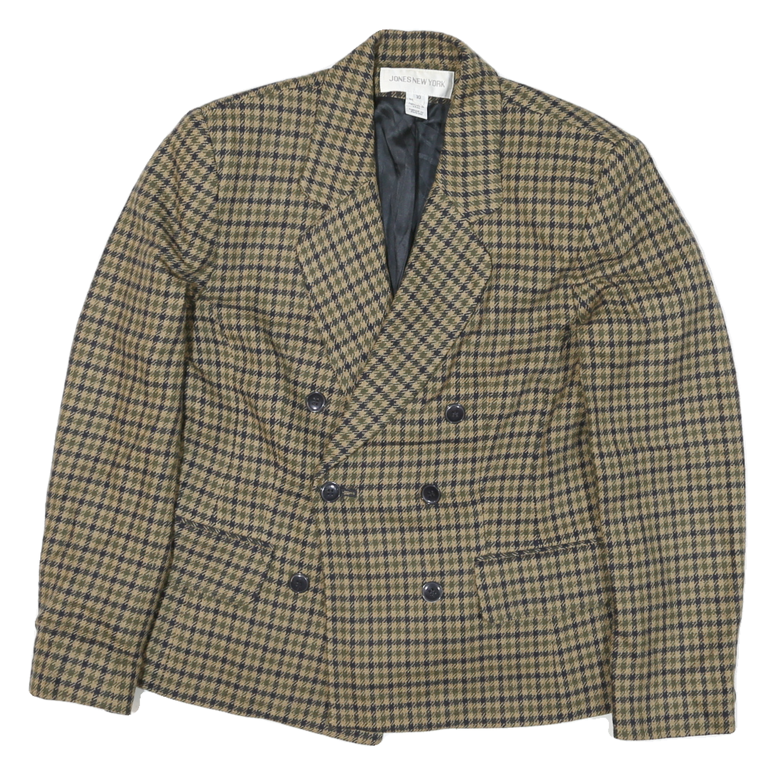 Buy JONES NEW YORK Womens Brown & Black Wool Double Breasted Jacket UK 10 Check Refurbished - $42.89 JONES NEW YORK Womens Brown & Black Wool Double Breasted Jacket UK 10 Check Refurbished - N/A refurbished available on Cerqular
