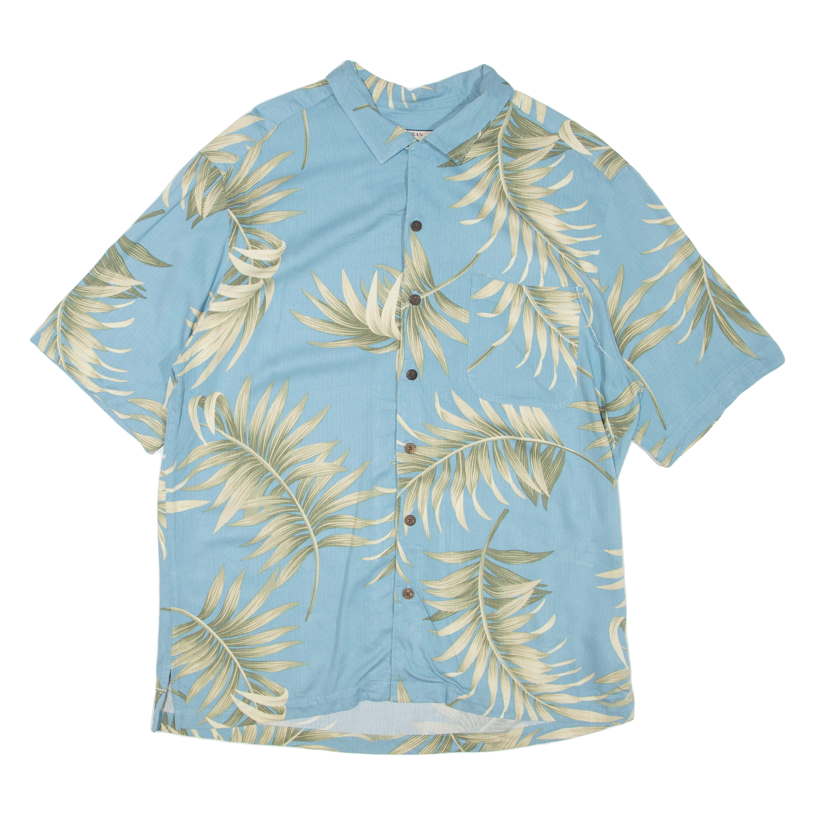 CARIBBEAN JOE Mens Hawaiian Shirt Blue Floral XL Refurbished - N/A refurbished available on Cerqular