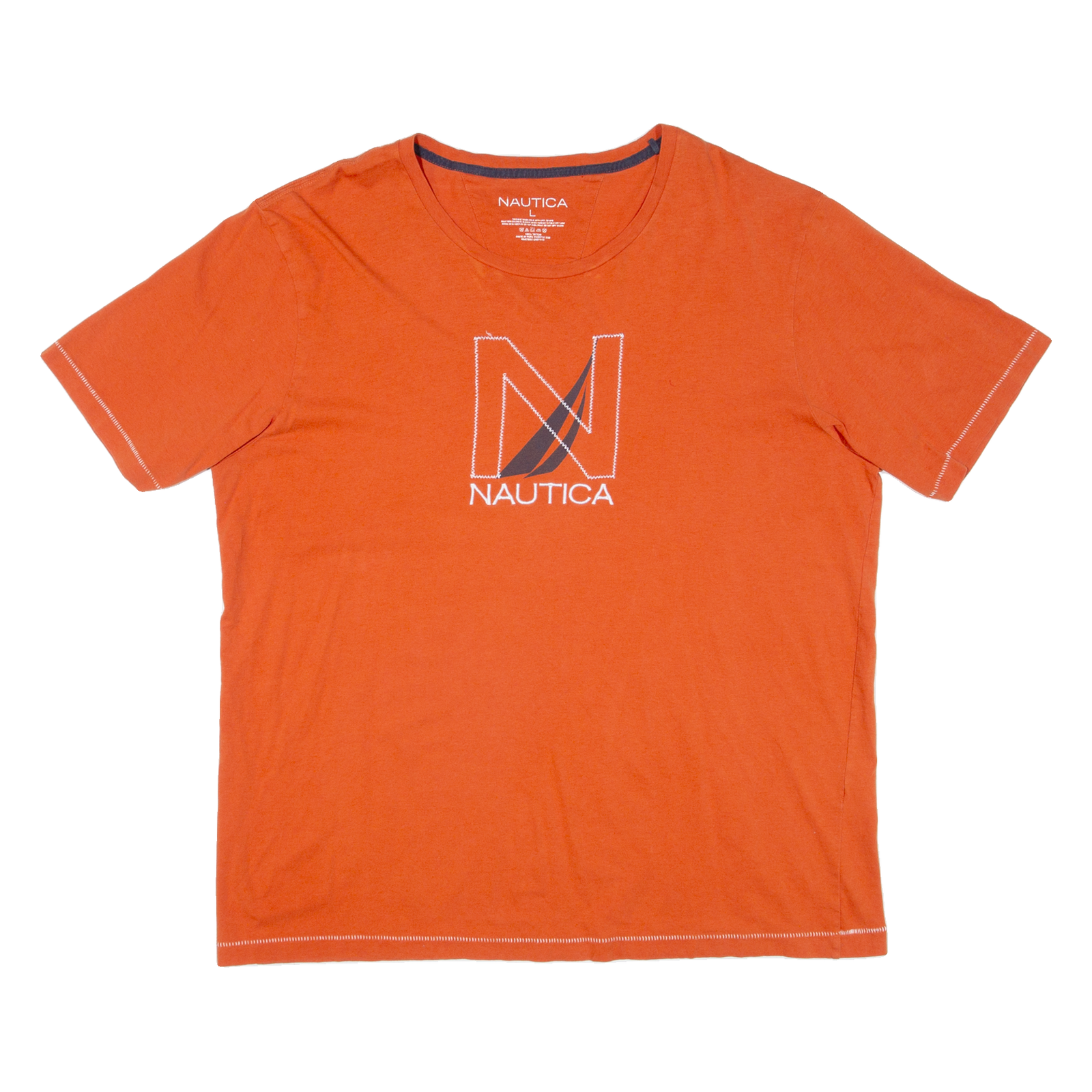 Buy NAUTICA Mens T-Shirt Orange L Refurbished - $18.19 NAUTICA Mens T-Shirt Orange L Refurbished - N/A refurbished available on Cerqular