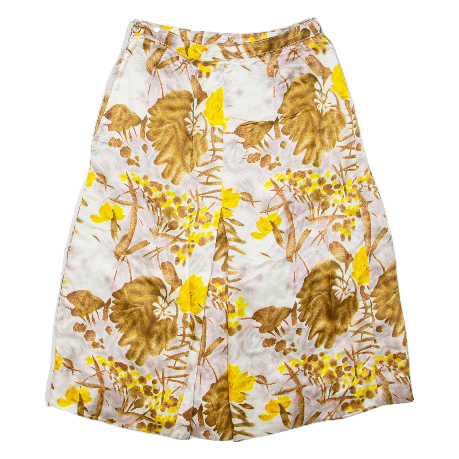 Womens Pleated Skirt Brown Midi Floral S Refurbished - N/A refurbished available on Cerqular