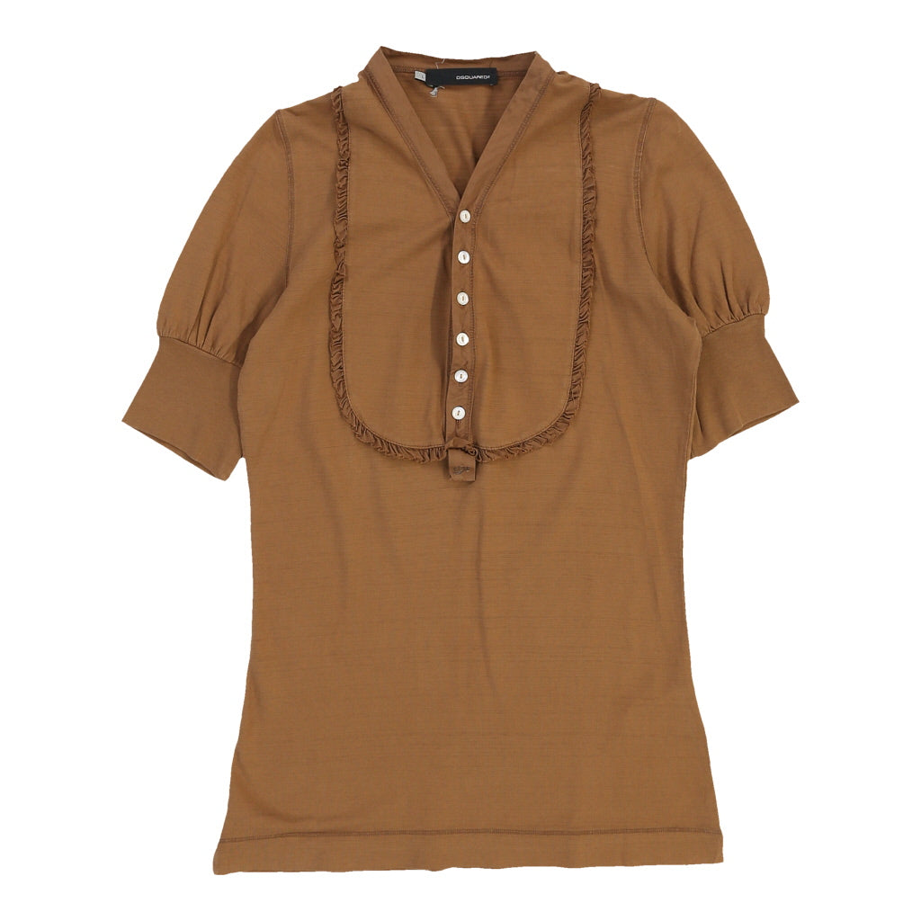 Dsquared2 T-Shirt - Large Beige Cotton | Size: large Refurbished - N/A (Preloved Designer is not a specific brand, it refurbished available on Cerqular