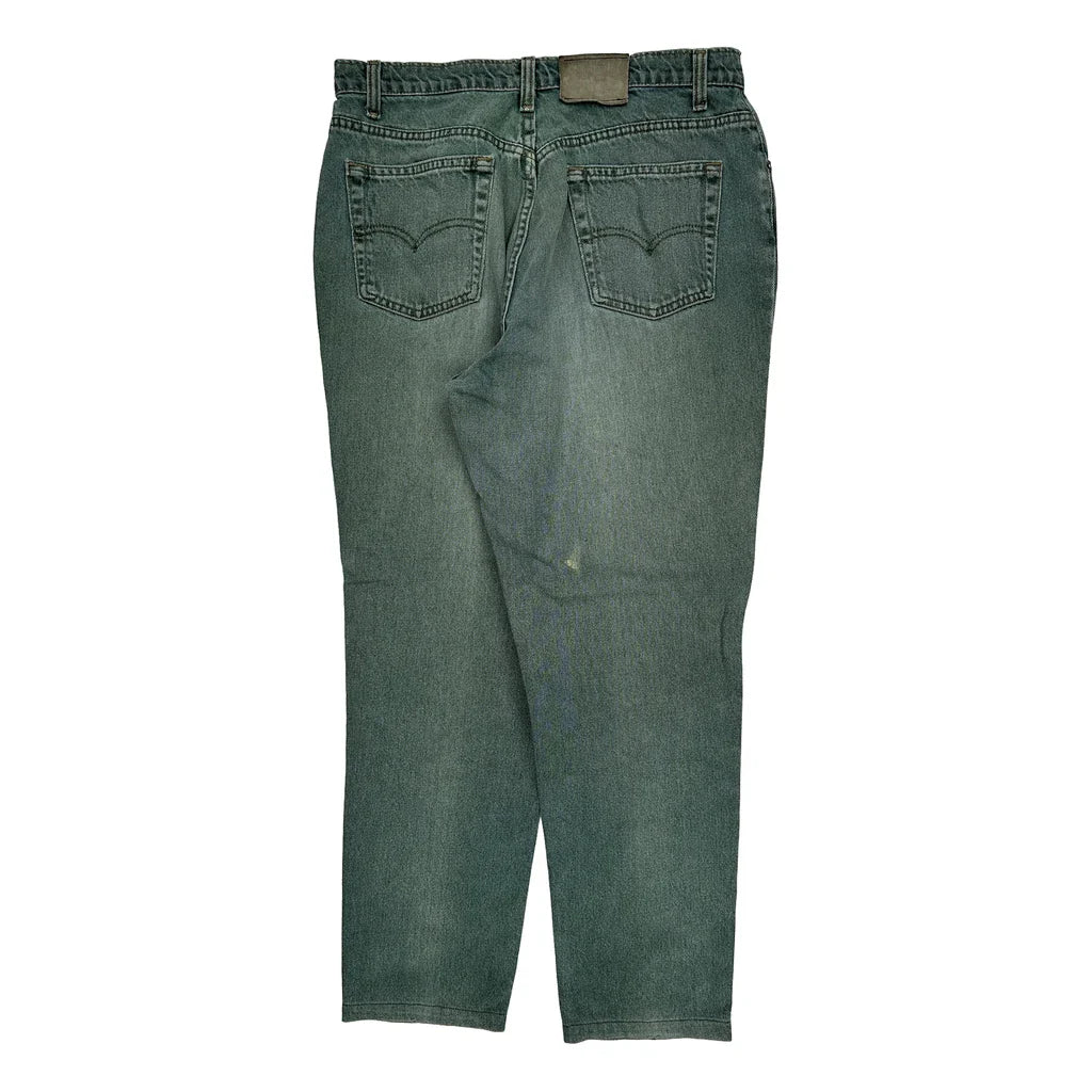 1970S Made In USA Levis Jeans - 34W 29L Green Cotton Refurbished - Thrifted (note: this is a term often used to describe second- refurbished available on Cerqular