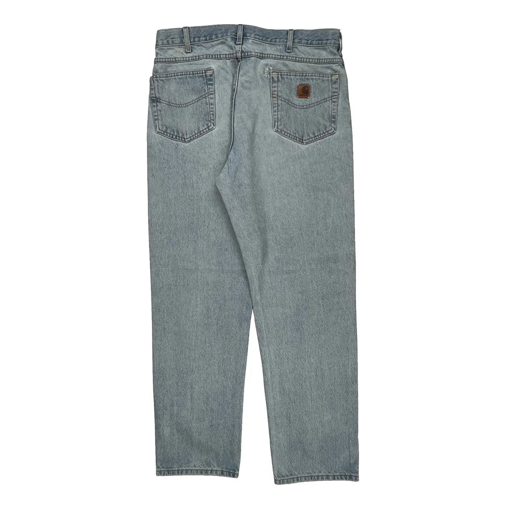 Buy Carhartt Jeans - 36W 30L Light Wash Denim Refurbished - $49.57 Carhartt Jeans - 36W 30L Light Wash Denim Refurbished - Thrifted (note: this is a term often used to describe second- refurbished available on Cerqular