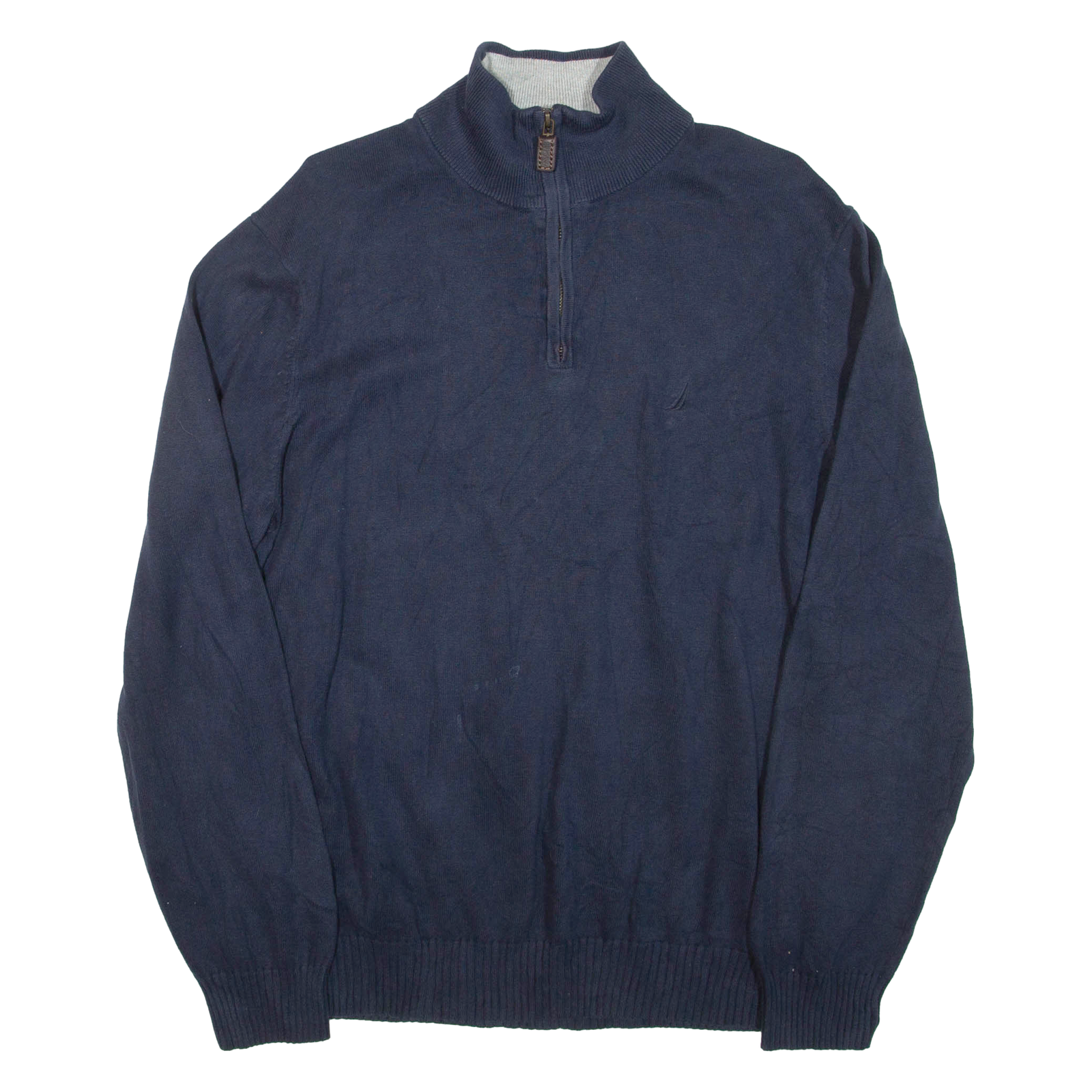 NAUTICA Mens Jumper Black 1/4 Zip Tight Knit L Refurbished - N/A refurbished available on Cerqular