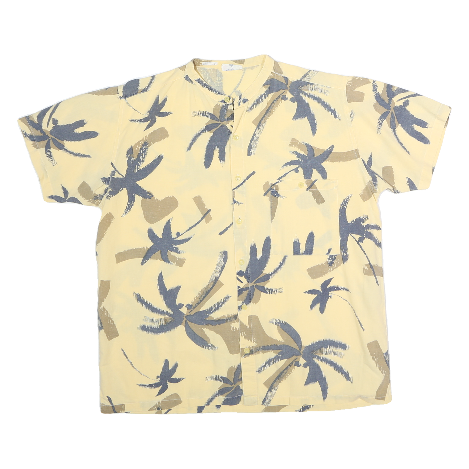 MAGNUM Mens Yellow & Beige Printed Cotton Shirt L Summer Casual Refurbished - N/A refurbished available on Cerqular