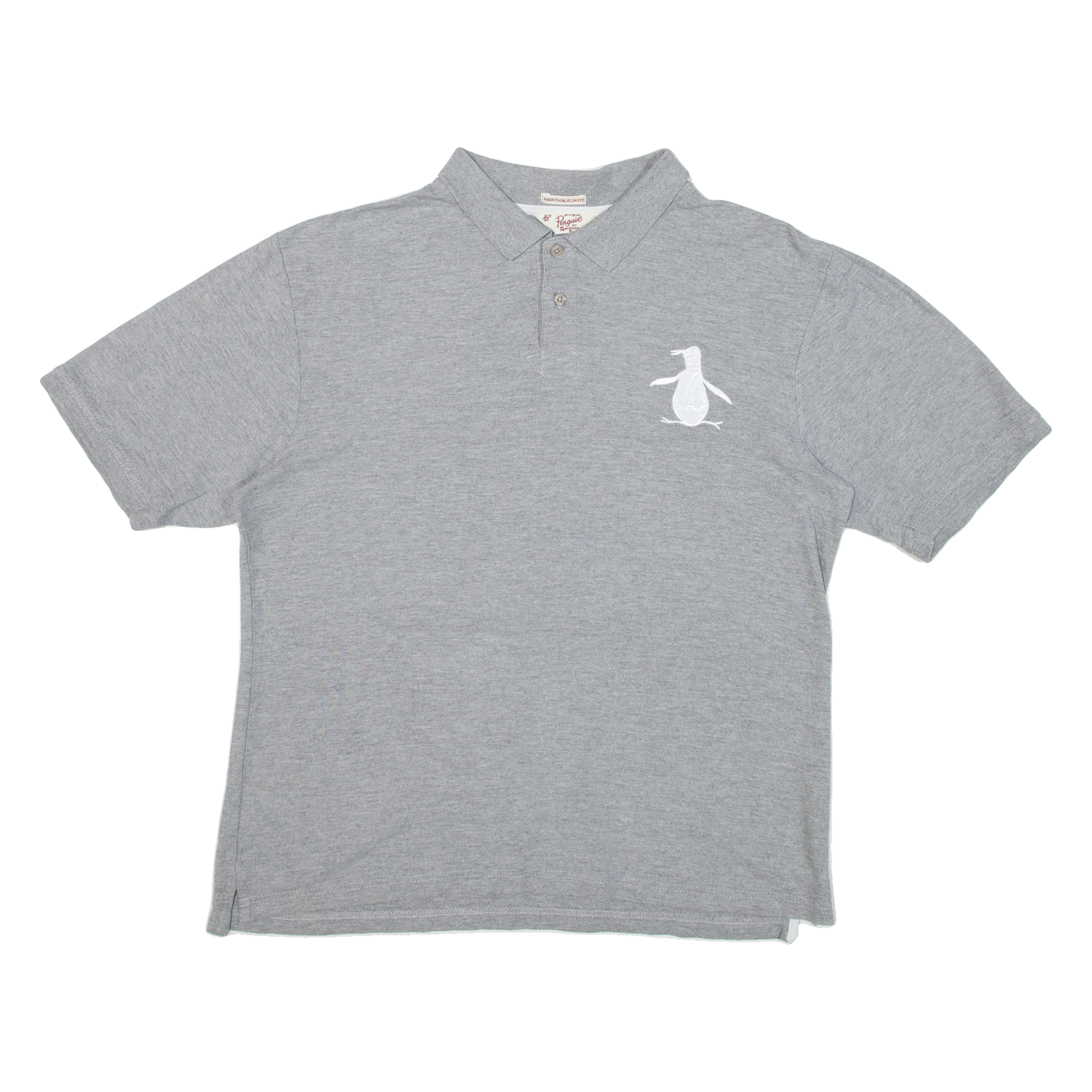 PENGUIN Heritage Slim Fit Mens Polo Shirt Grey L Refurbished - N/A refurbished available on Cerqular