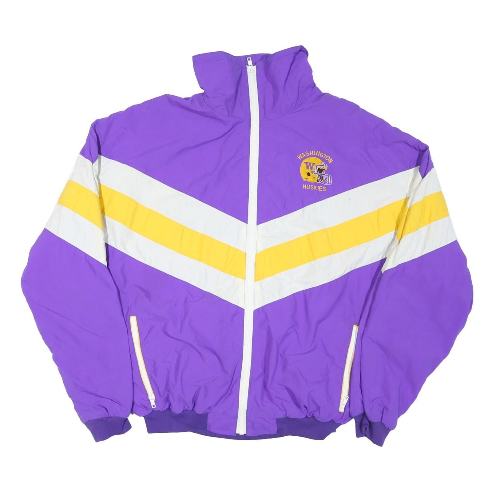 Mens Purple & Yellow Washington Huskies Lightweight Zip Nylon Jacket XL Refurbished - N/A refurbished available on Cerqular