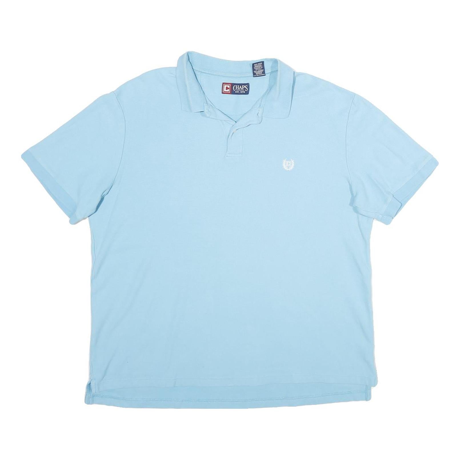 CHAPS Mens Blue Polo Shirt XL Cotton Basic Short Sleeve Casual Classic Refurbished - N/A refurbished available on Cerqular
