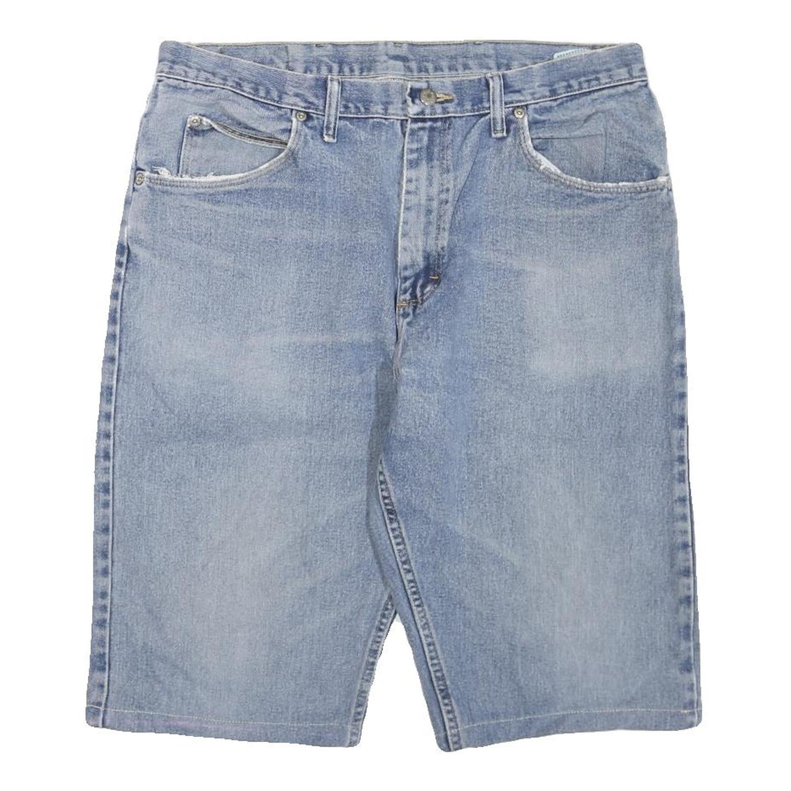 WRANGLER Mens Denim Blue Casual Regular Fit L W36 Cotton Blend Shorts Refurbished - N/A refurbished available on Cerqular