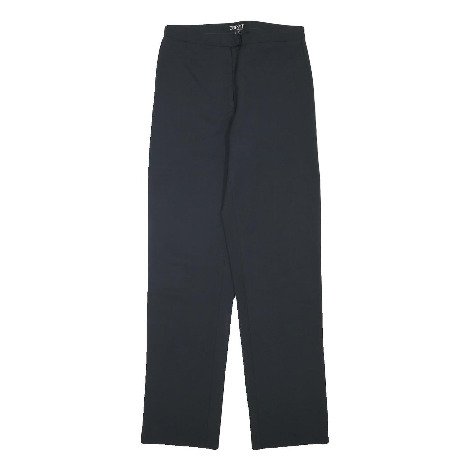ESPRIT Womens Black Regular Fit Straight Leg Trousers W26 L30 Classic Workwear Refurbished - N/A refurbished available on Cerqular