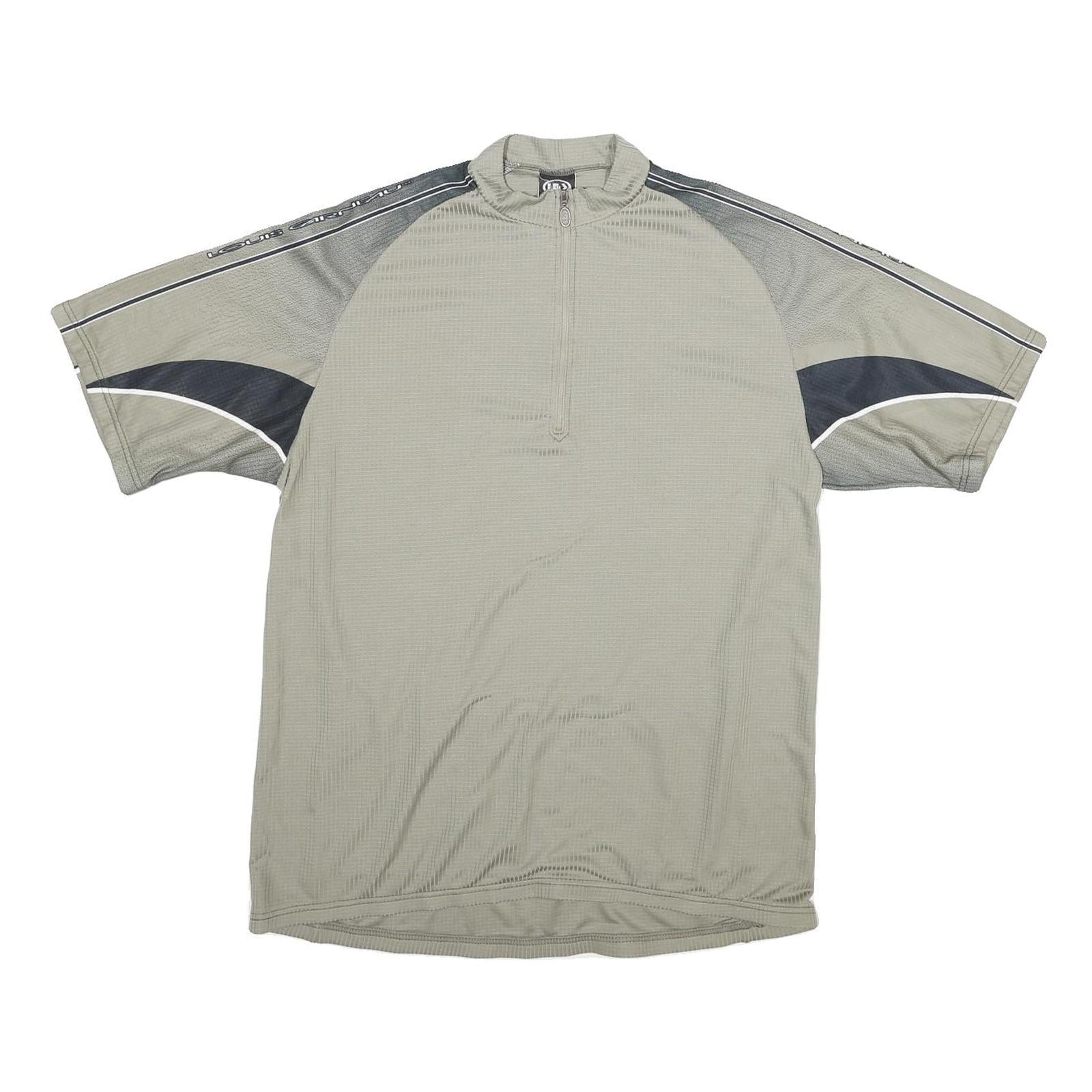 LOUIS GARNEU Mens Grey & Black Modern T-Shirt L Short Sleeve 1/4 Zip Refurbished - N/A refurbished available on Cerqular
