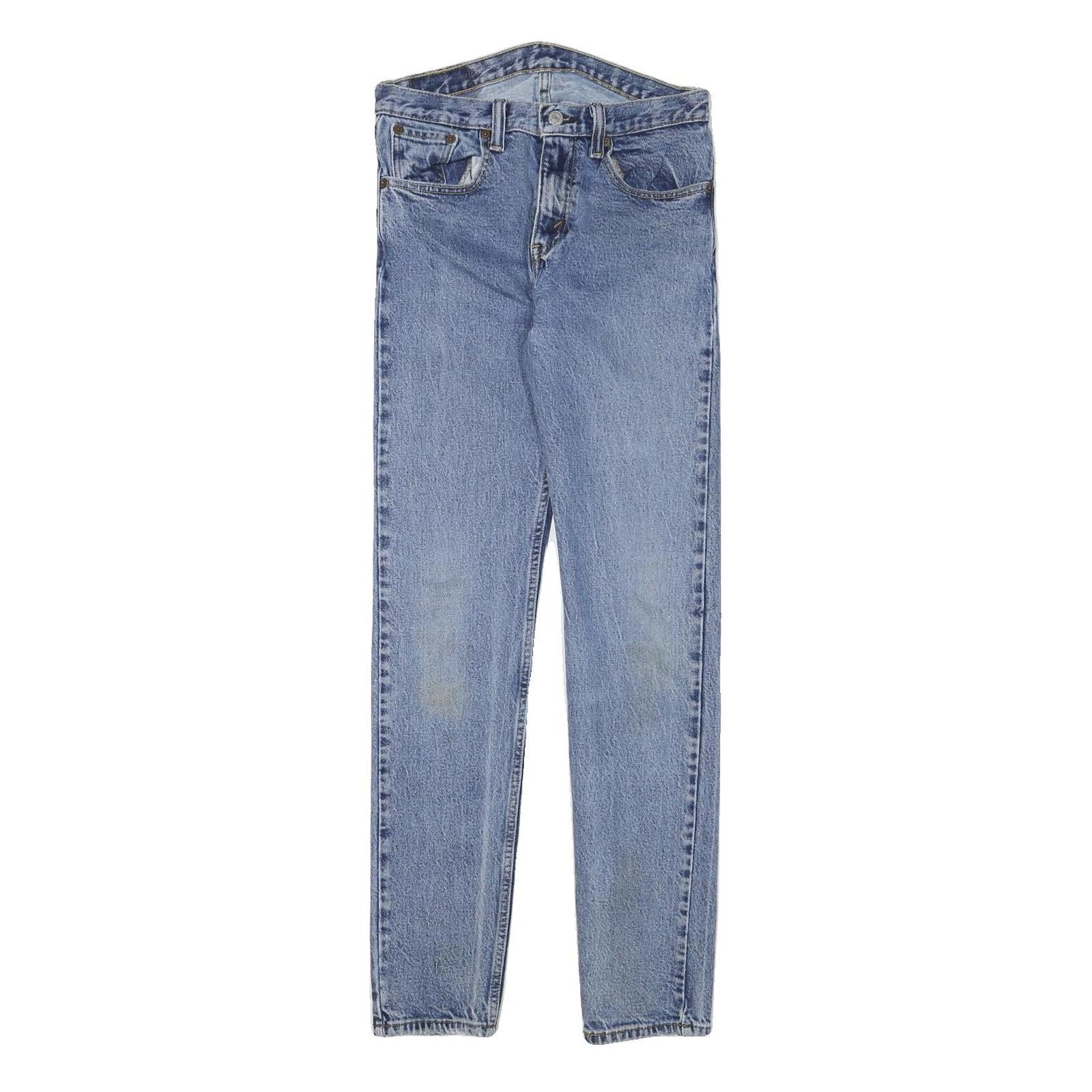 LEVI'S Mens Slim Fit Blue Denim Cotton Blend Jeans W27 L30 Classic Zip Pocket Refurbished - N/A refurbished available on Cerqular