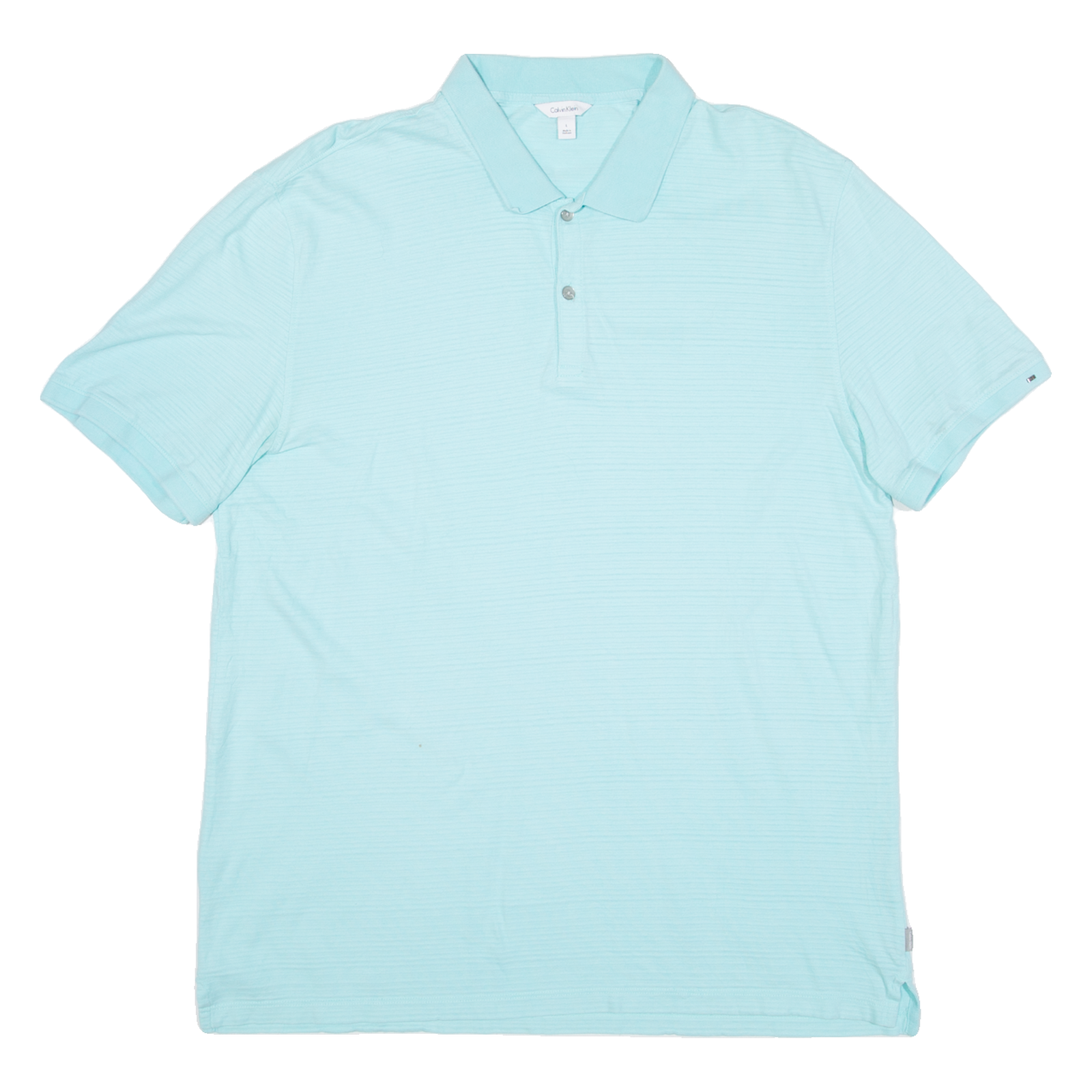 CALVIN KLEIN Mens Polo Shirt Blue L Refurbished - N/A refurbished available on Cerqular