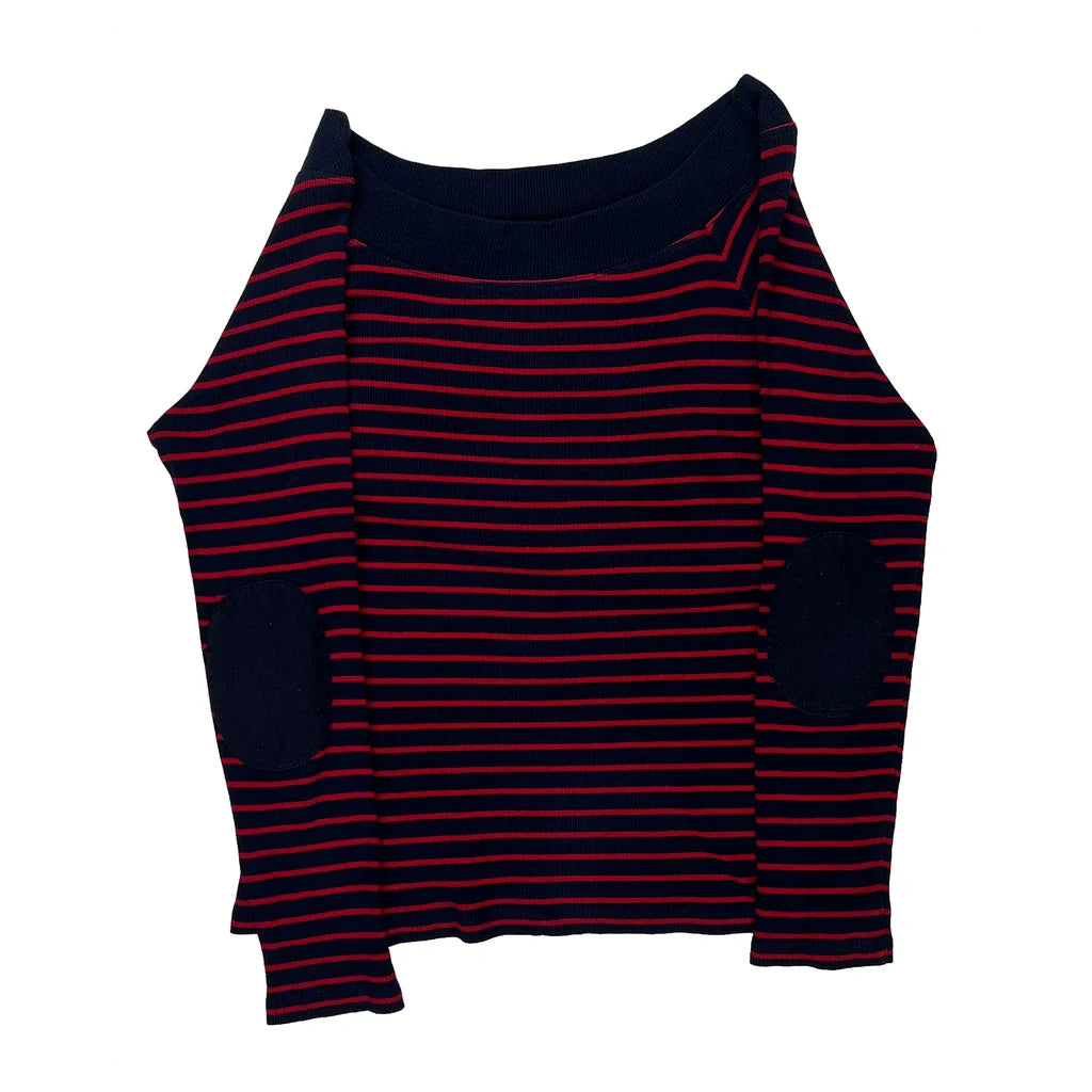 Ralph Lauren Striped Jumper - Large Red Cotton Refurbished - Thrifted (note: this is a term often used to describe second- refurbished available on Cerqular
