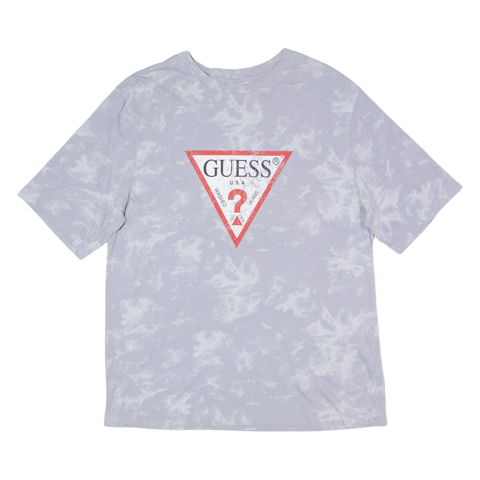 GUESS Mens Tie Dye T-Shirt Grey Crew Neck M Refurbished - N/A refurbished available on Cerqular