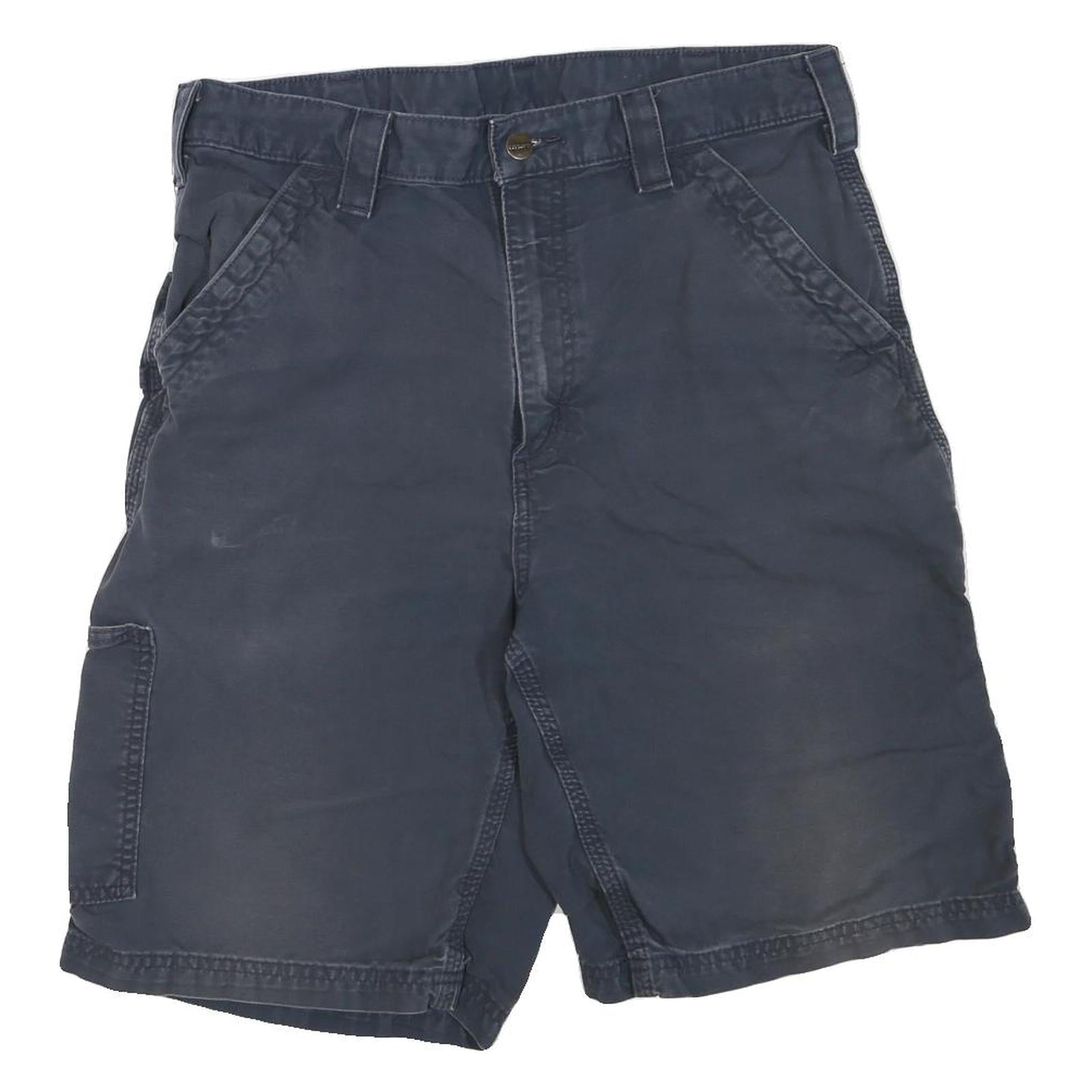 CARHARTT Mens Shorts Dark Blue Cargo Cotton Blend M W32 Workwear Durable Refurbished - N/A refurbished available on Cerqular