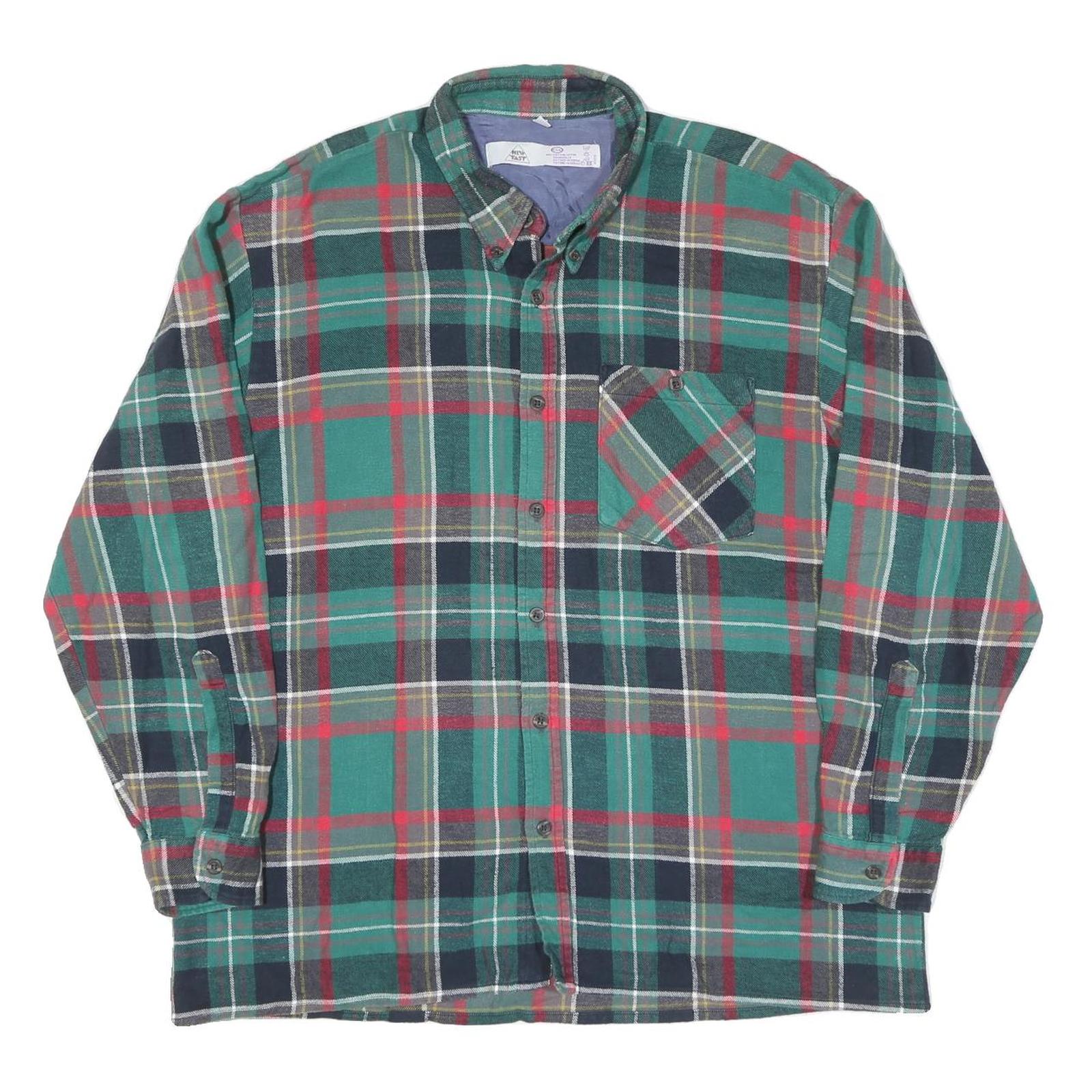 Buy Mens Green Black Red Plaid Cotton Shirt XL Button Collar Casual Classic Style Refurbished - $32.49 Mens Green Black Red Plaid Cotton Shirt XL Button Collar Casual Classic Style Refurbished - N/A refurbished available on Cerqular