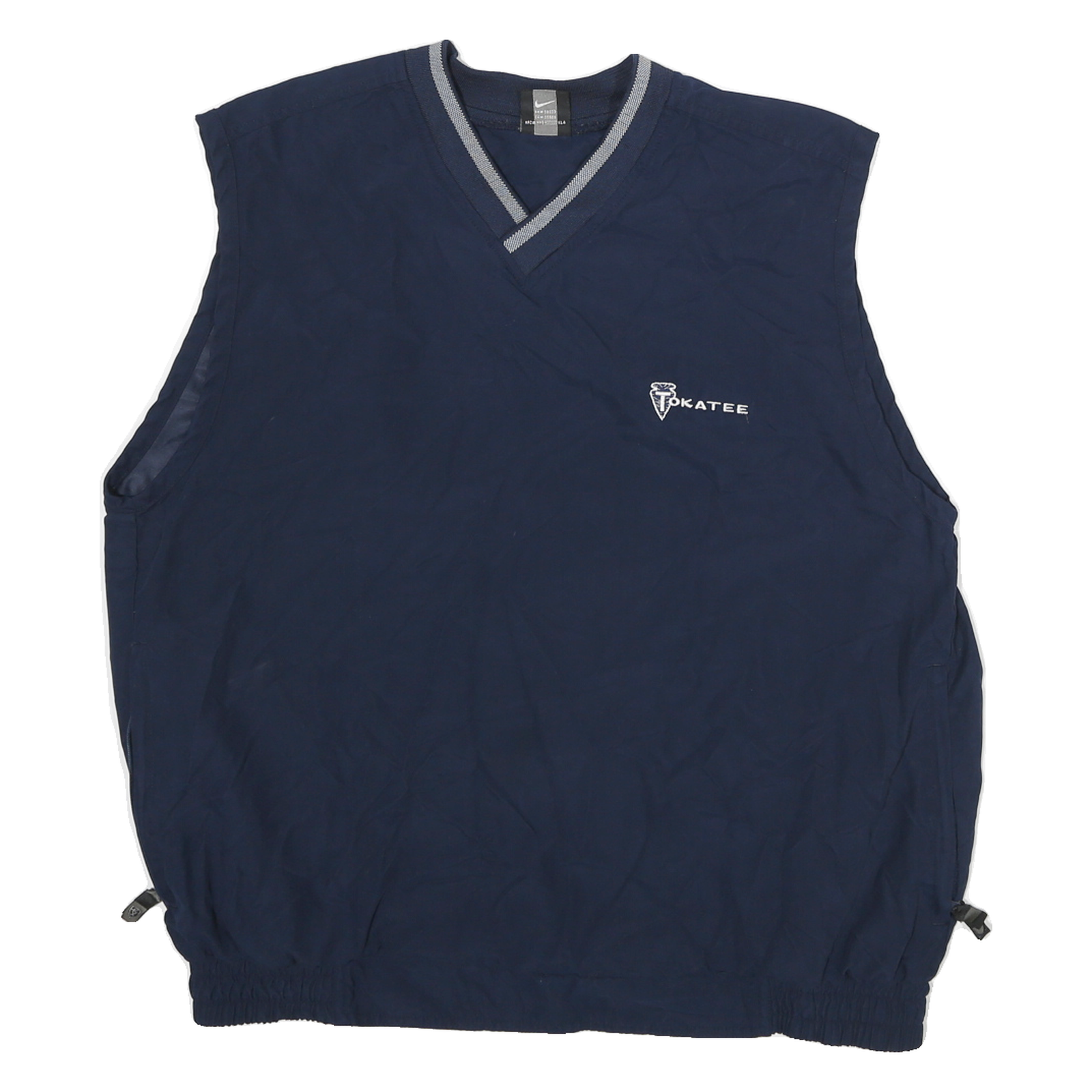 NIKE Mens Blue Cotton Blend V-Neck M Sleeveless Casual Pullover Sweatshirt Refurbished - N/A refurbished available on Cerqular