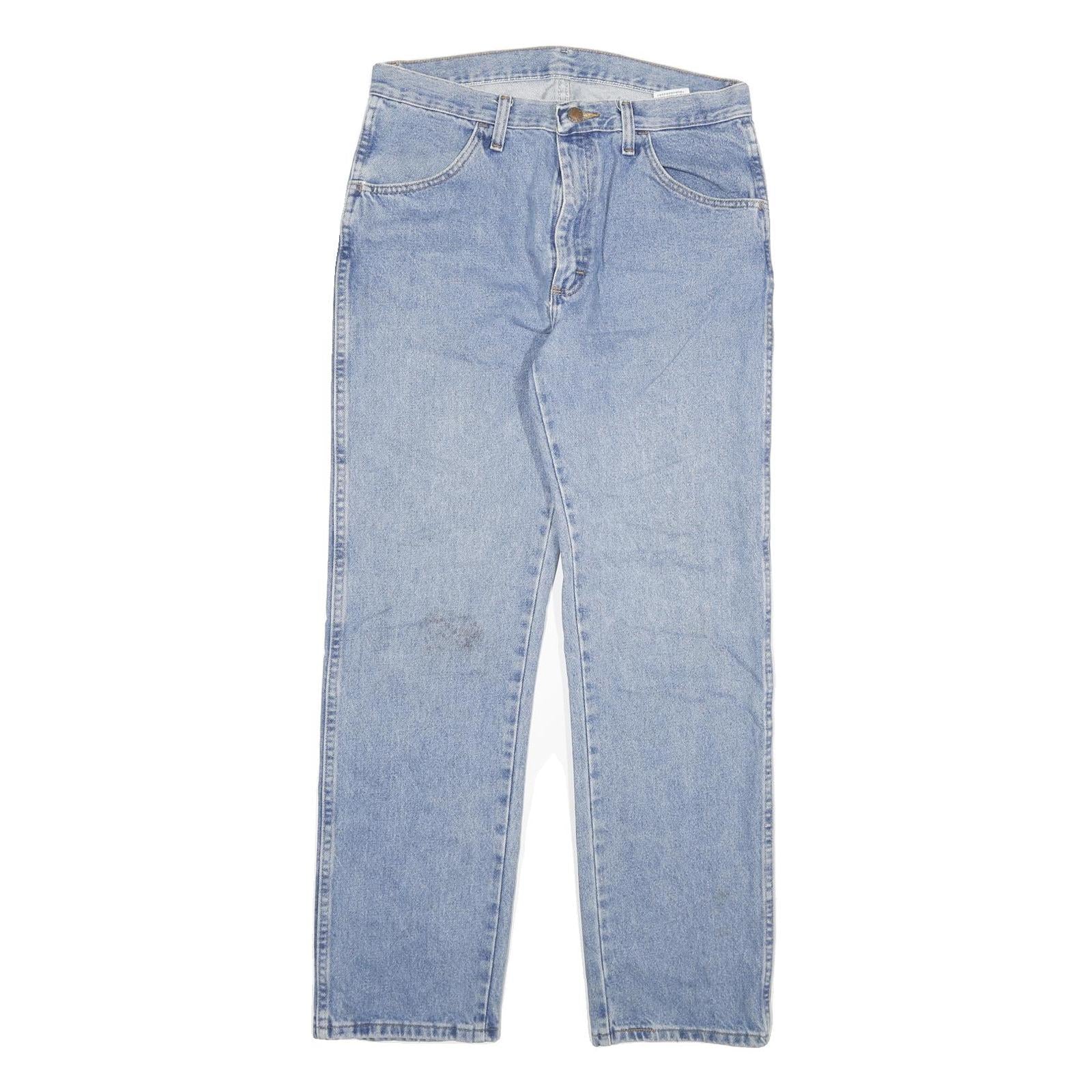 DICKIES Mens Regular Fit Straight Leg Denim Light Blue W32 L32 Cotton Blend Zip Refurbished - N/A refurbished available on Cerqular