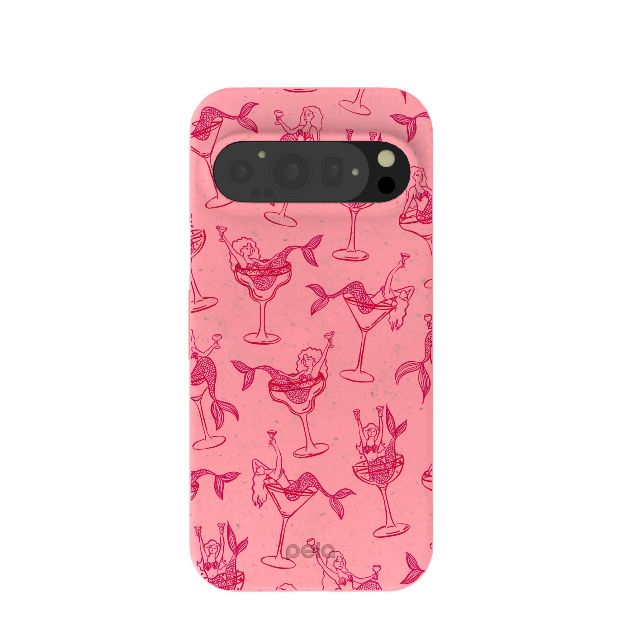 Bubblegum Pink Mermaid Cocktail Google Pixel 9/9 Pro Case Refurbished - Pela Case refurbished available on Cerqular