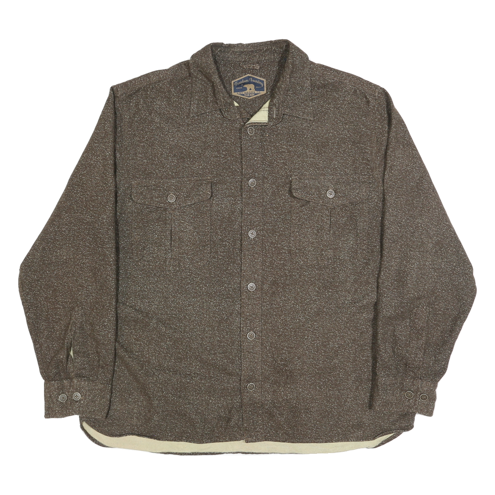 Buy FREEDOM FOUNDARY Mens Brown Cotton Shirt L Button Front Chest Pockets Casual Refurbished - $32.49 FREEDOM FOUNDARY Mens Brown Cotton Shirt L Button Front Chest Pockets Casual Refurbished - N/A refurbished available on Cerqular