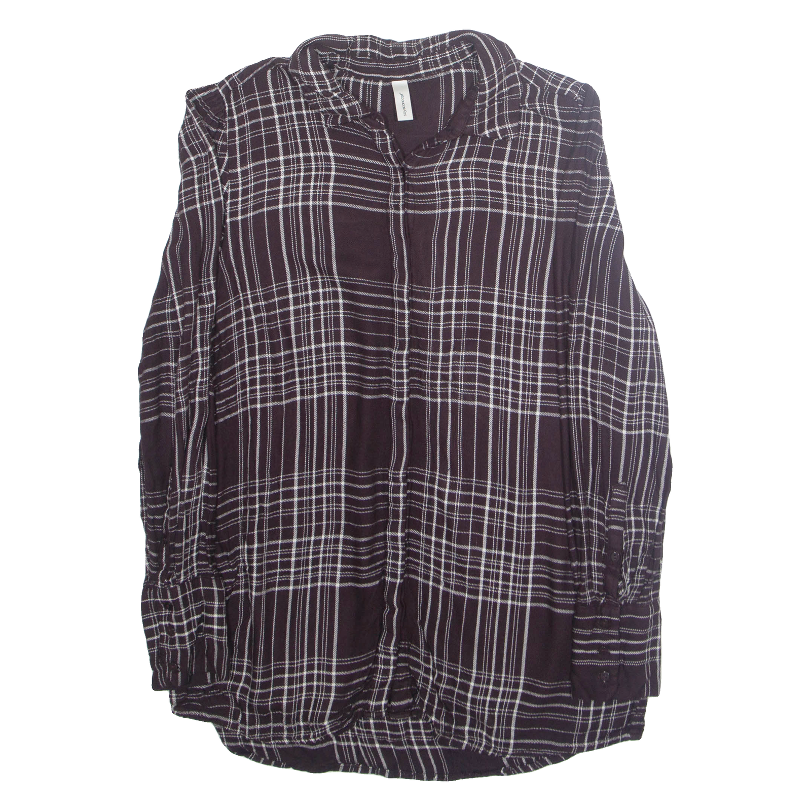 SOYACONCEPT Womens Printed Blouse Purple Collared Long Sleeve Plaid S Refurbished - N/A refurbished available on Cerqular