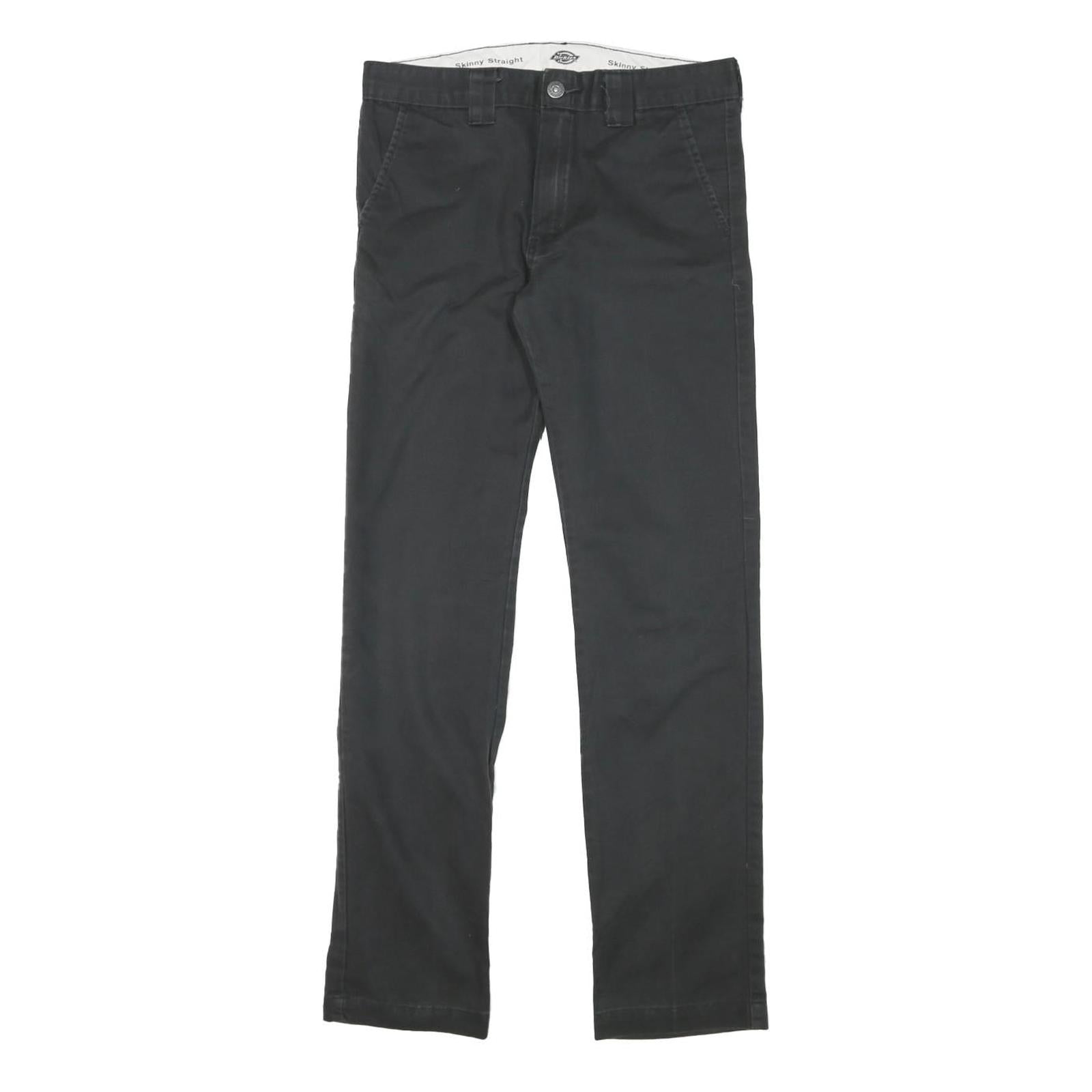 DICKIES Womens Cotton Blend Black Slim Straight Trousers W29 L29 Workwear Zip Refurbished - N/A refurbished available on Cerqular