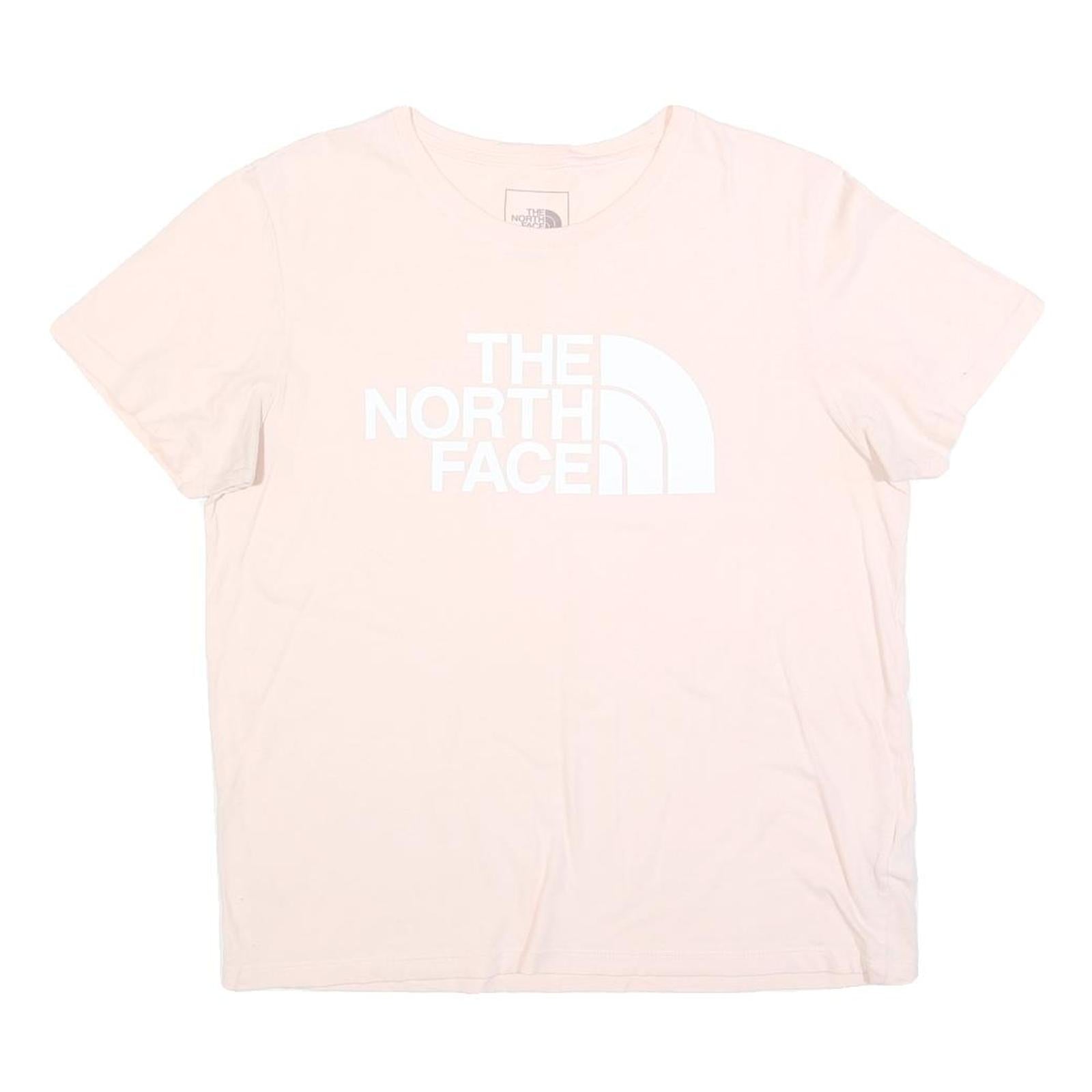 THE NORTH FACE Womens Pink White Logo Casual T-Shirt M Short Sleeve Crew Neck Refurbished - N/A refurbished available on Cerqular