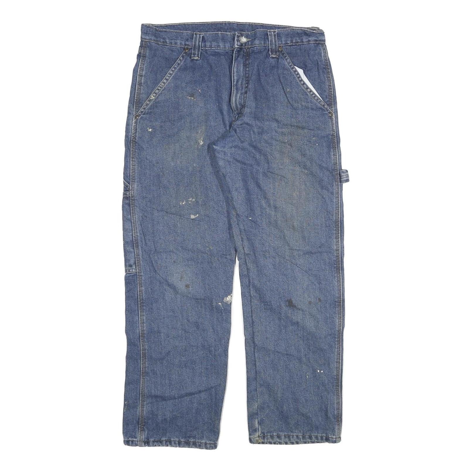CARHARTT Mens Jeans Blue Regular Straight Denim W30 L27 Workwear Rugged Zip Refurbished - N/A refurbished available on Cerqular