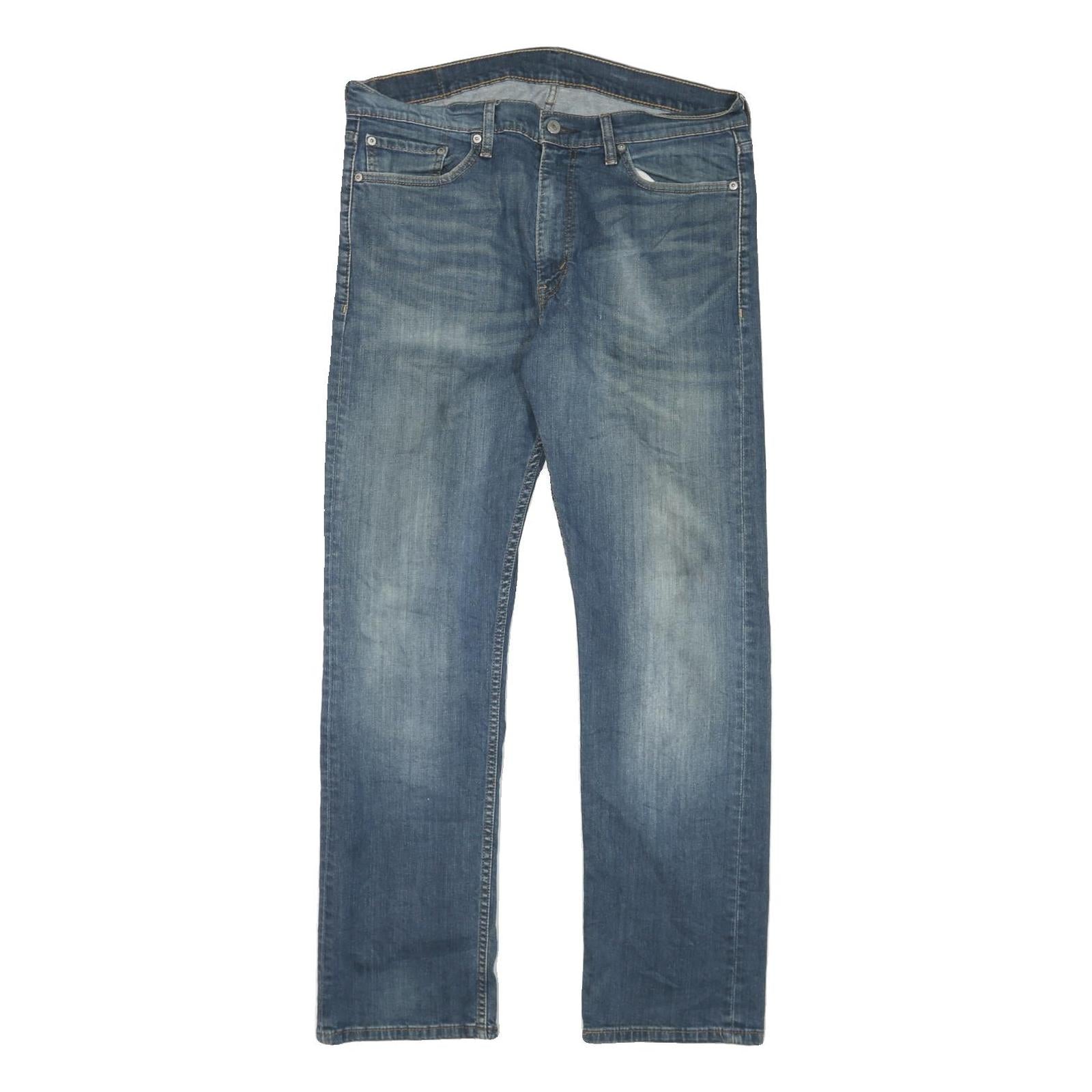 LEVI'S Mens Blue Regular Straight Denim Medium W36 L32 Classic Cotton Blend Refurbished - N/A refurbished available on Cerqular