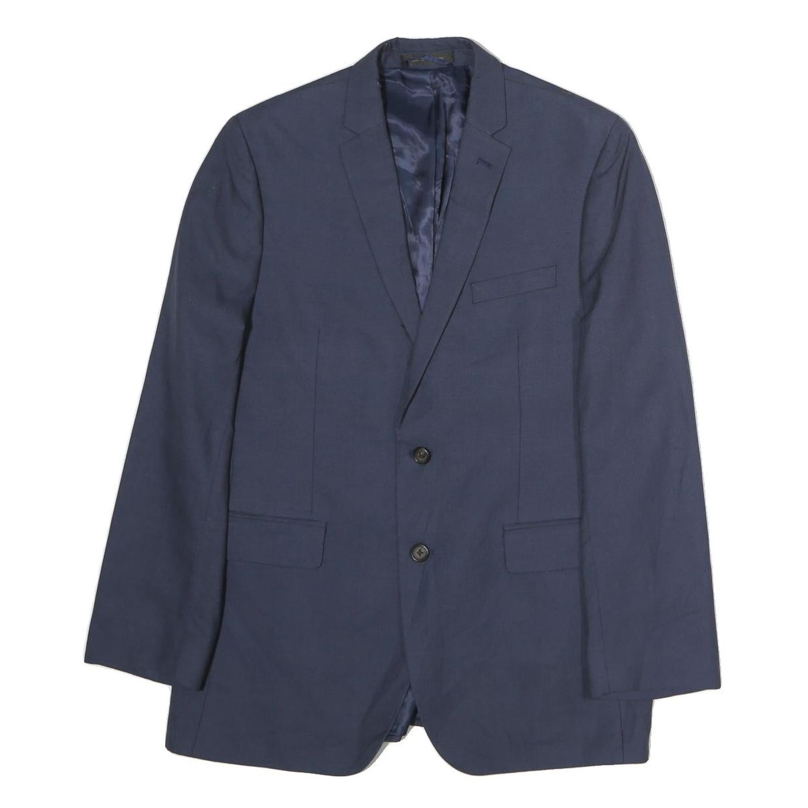 LAUREN RALPH LAUREN Mens Blue Classic Jacket M Cotton Plain Button Formal Blazer Refurbished - N/A refurbished available on Cerqular