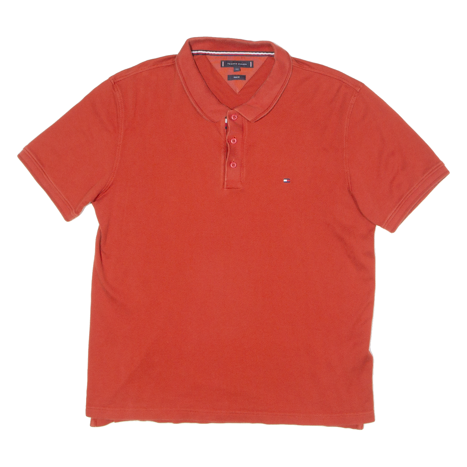 TOMMY HILFIGER Mens Polo Shirt Orange 2XL Refurbished - N/A refurbished available on Cerqular