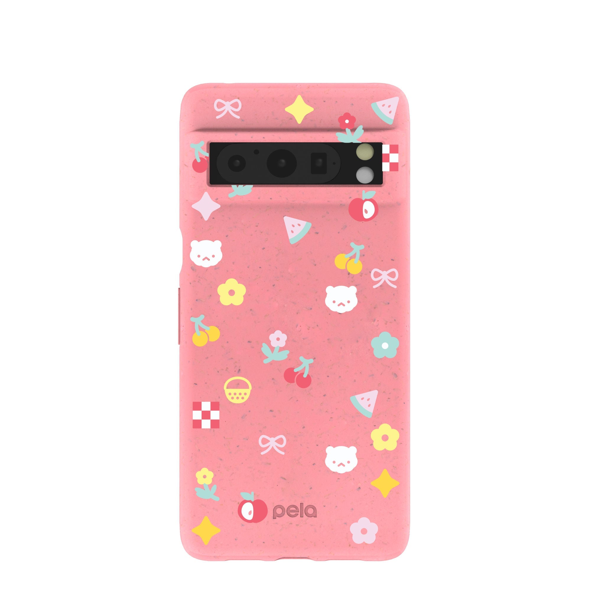 Bubblegum Pink Pretty Picnic Google Pixel 8 Pro Case Refurbished - Pela Case refurbished available on Cerqular