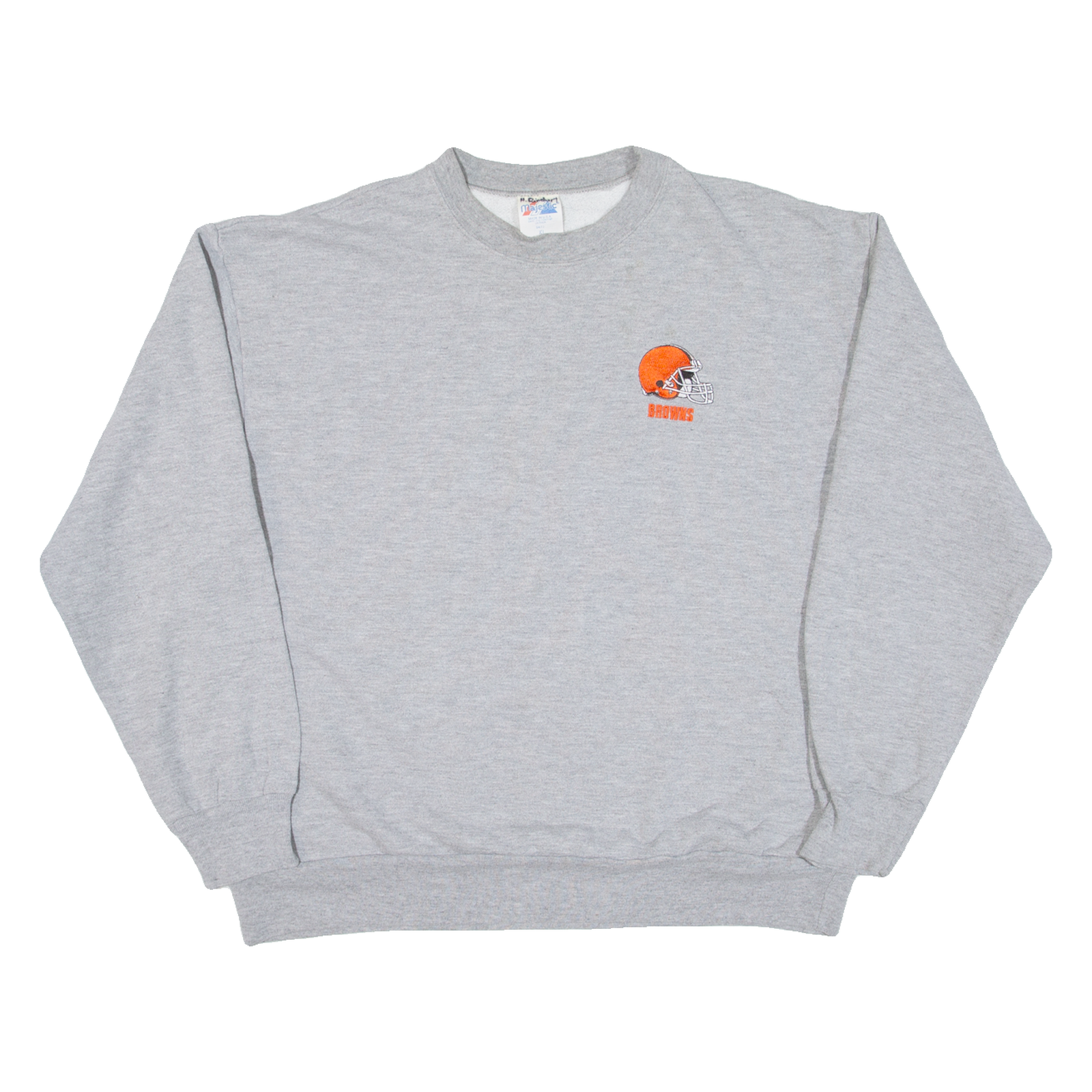 MAJESTIC Browns Mens Sweatshirt Grey 90s USA XL Refurbished - N/A refurbished available on Cerqular