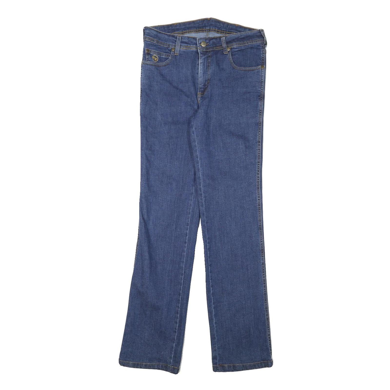 Mens Blue Regular Fit Straight Leg Denim Jeans W28 L31 Cotton Blend Zip Refurbished - N/A refurbished available on Cerqular